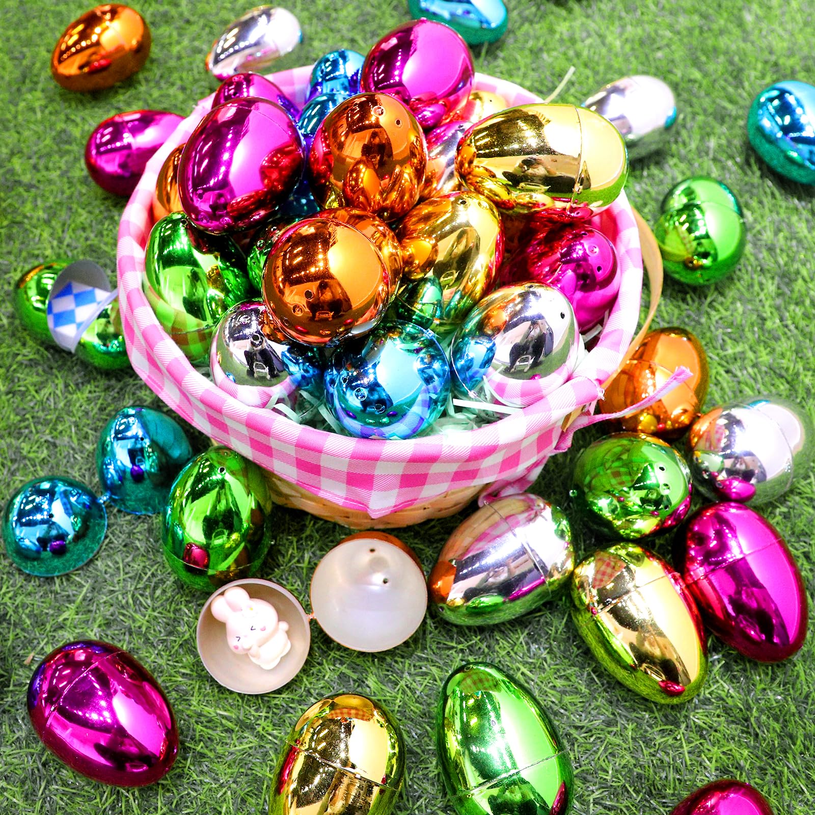 Foto 7 pulgar | Huevos De Pascua Turnmeon, 48 Unidades, 8 Cm, Color Dorado Metalizado, Plástico - Venta Internacional.