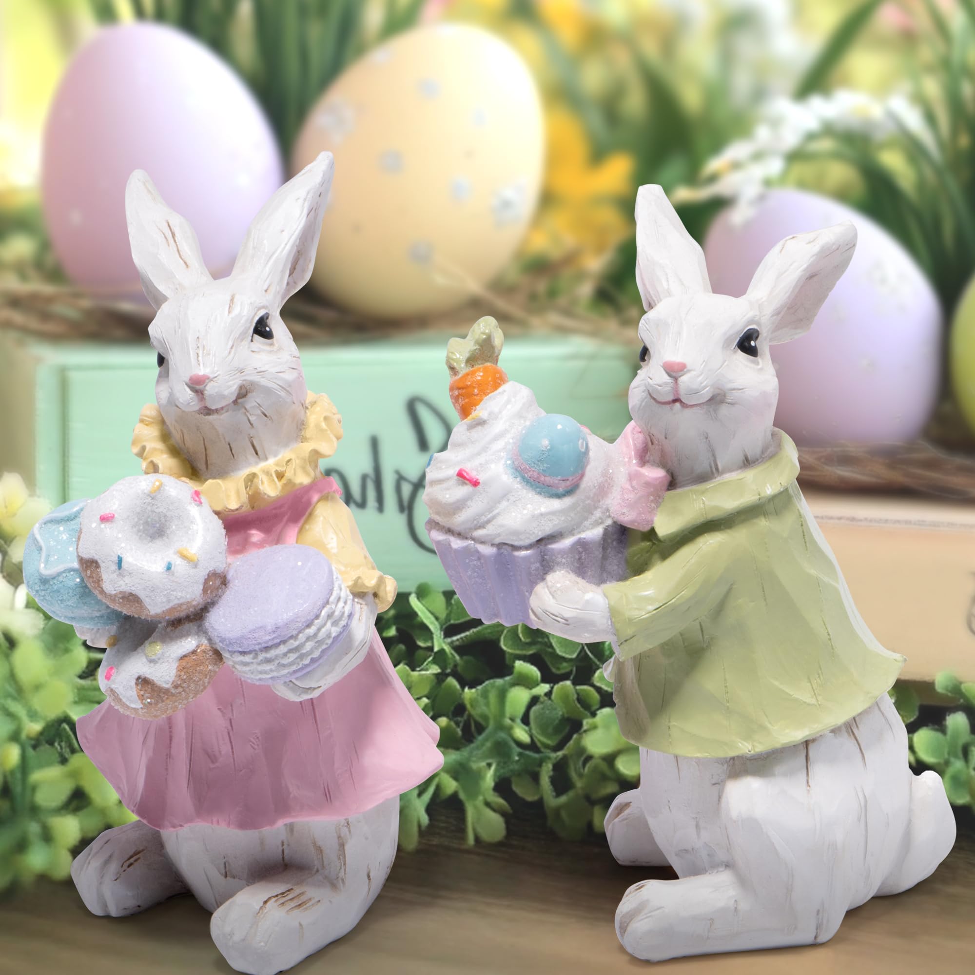 Foto 2 | Set De Figuras Con Forma De Conejo De Pascua Hodao, 12,5 Cm, Decoración Con Forma De Conejo - Venta Internacional.