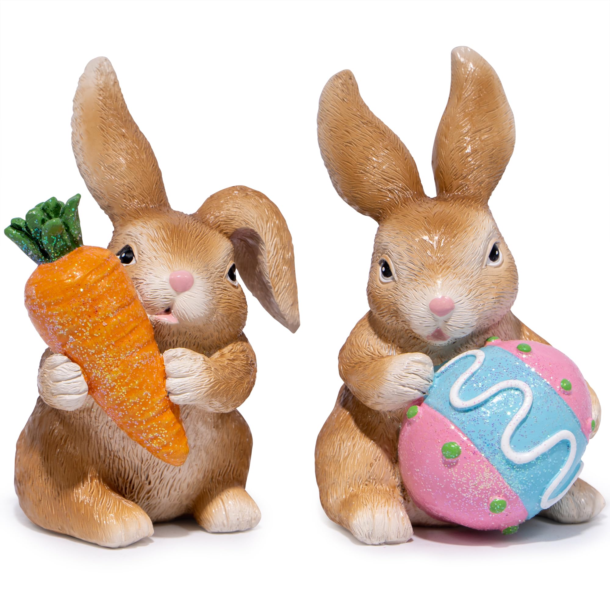 Foto 2 pulgar | Set De 2 Figuras De Conejo De Pascua Decoration Hodao De Resina, 13,5 Cm - Venta Internacional.