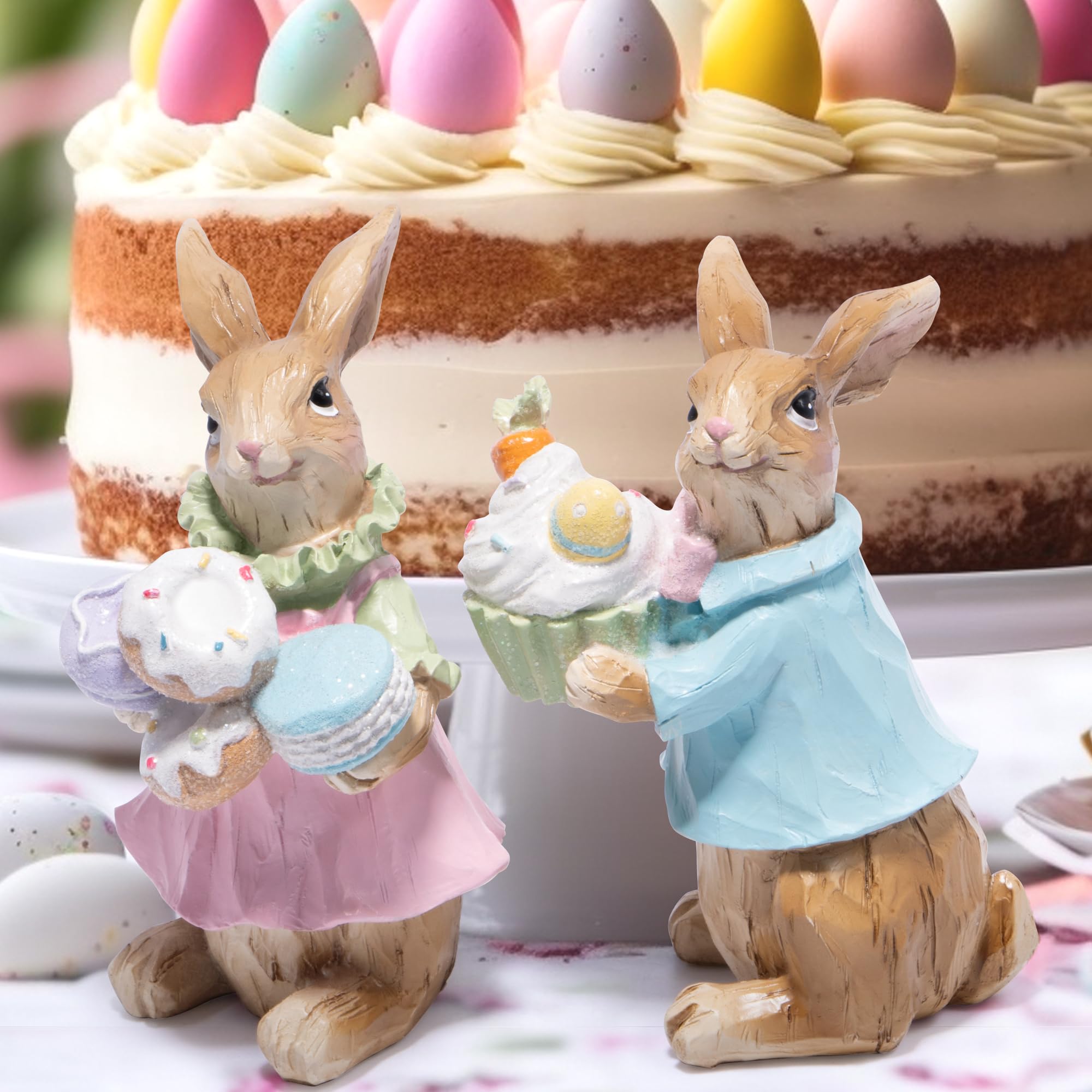 Foto 2 | Set De Figuras Con Forma De Conejo De Pascua Hodao, 12,5 Cm, Decoración Con Forma De Conejo - Venta Internacional.