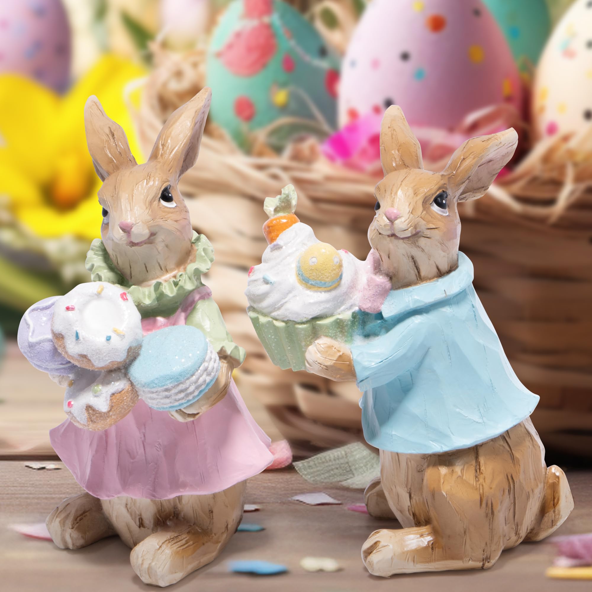 Foto 4 pulgar | Set De Figuras Con Forma De Conejo De Pascua Hodao, 12,5 Cm, Decoración Con Forma De Conejo - Venta Internacional.