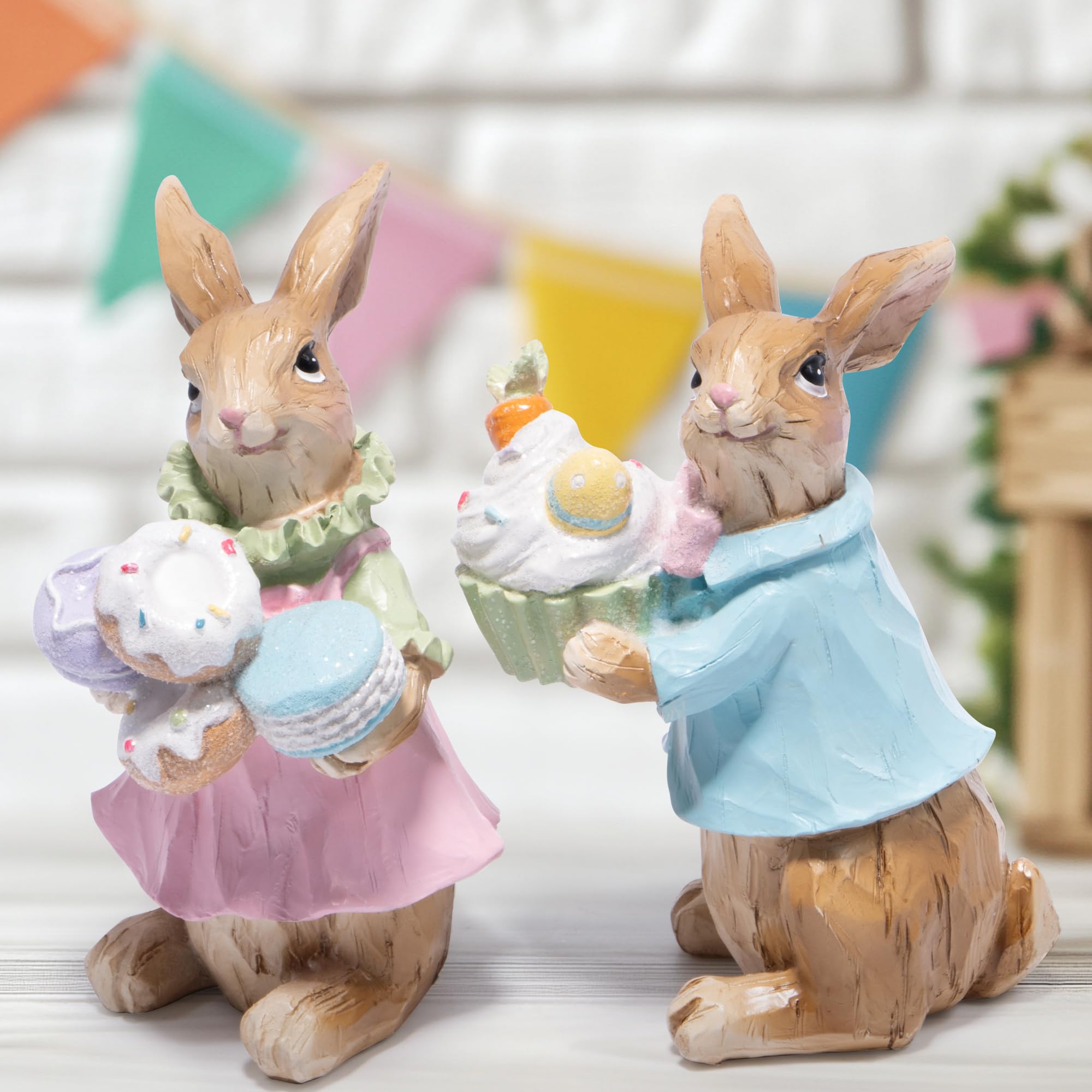Foto 5 pulgar | Set De Figuras Con Forma De Conejo De Pascua Hodao, 12,5 Cm, Decoración Con Forma De Conejo - Venta Internacional.