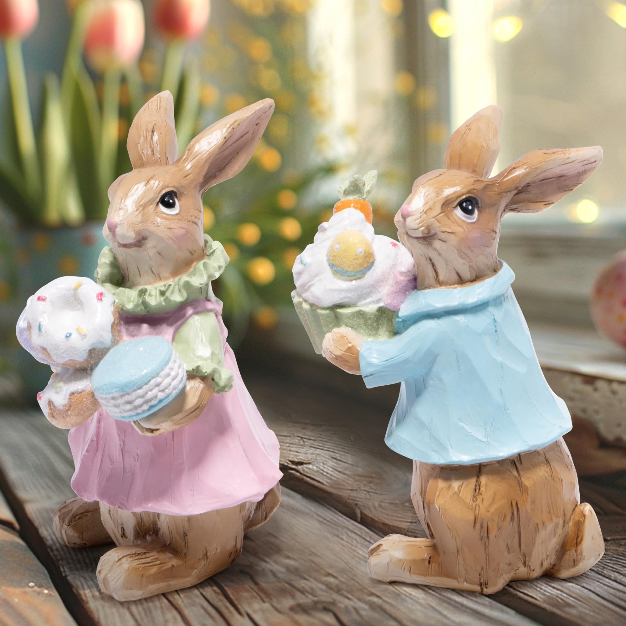 Foto 5 | Set De Figuras Con Forma De Conejo De Pascua Hodao, 12,5 Cm, Decoración Con Forma De Conejo - Venta Internacional.