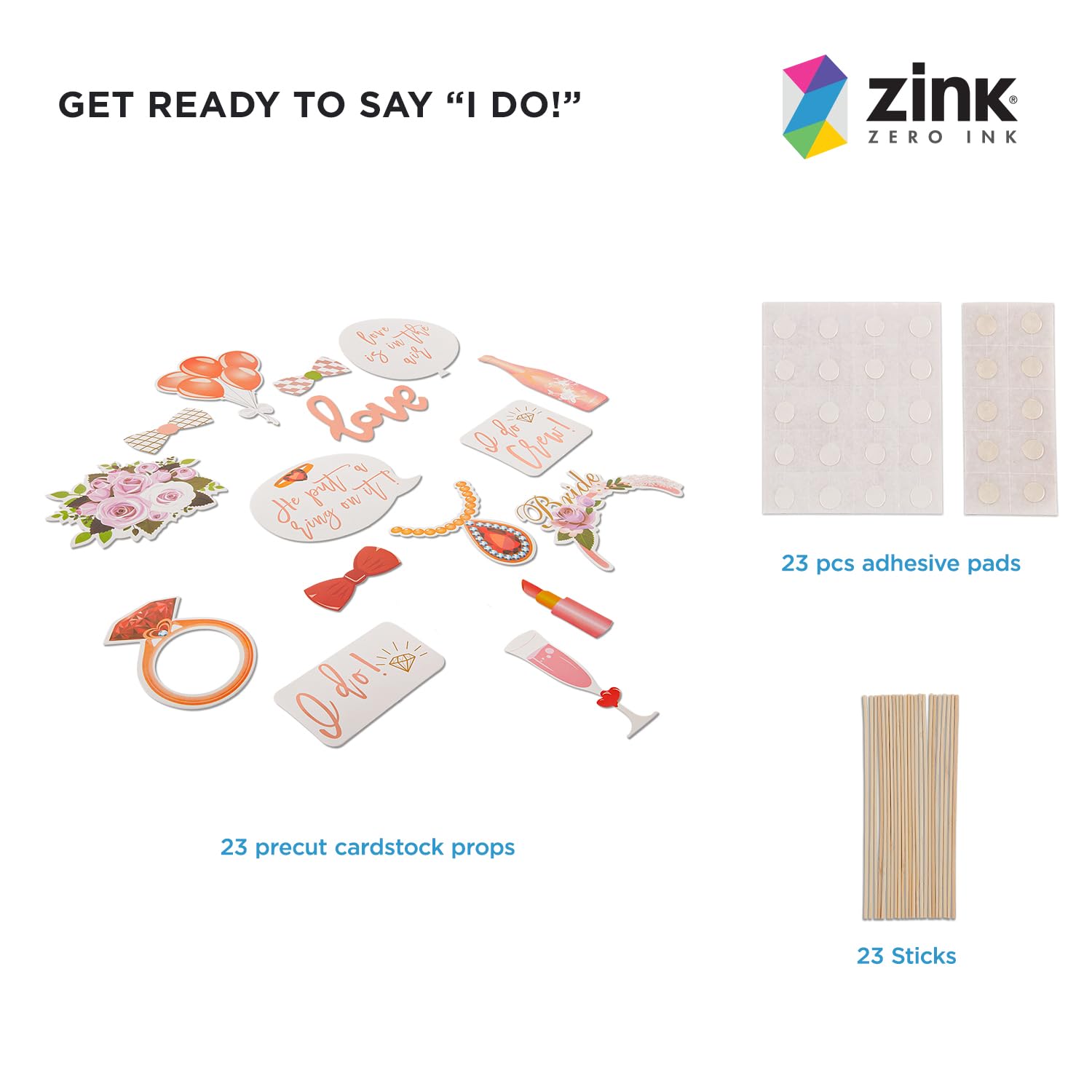 Foto 2 | Photo Booth Props Zink, 23 Piezas, Despedida De Soltera, Oro Rosa - Venta Internacional.