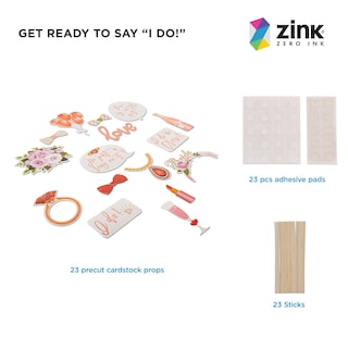 Foto 2 | Photo Booth Props Zink, 23 Piezas, Despedida De Soltera, Oro Rosa - Venta Internacional.