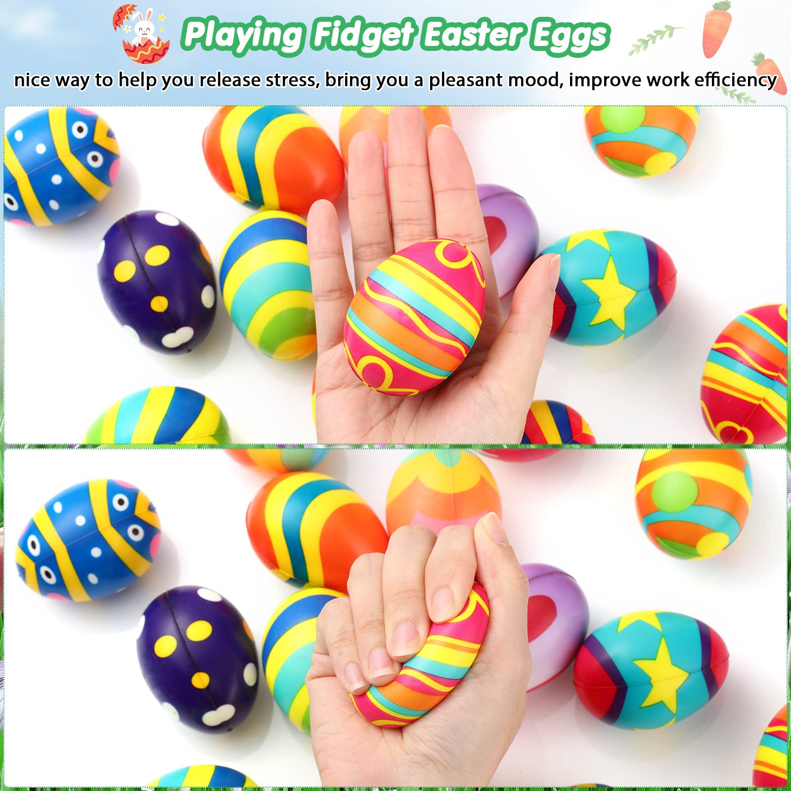 Foto 4 pulgar | Huevo De Pascua Skylety De Stress Balls, 6 Cm, 20 Unidades - Venta Internacional.