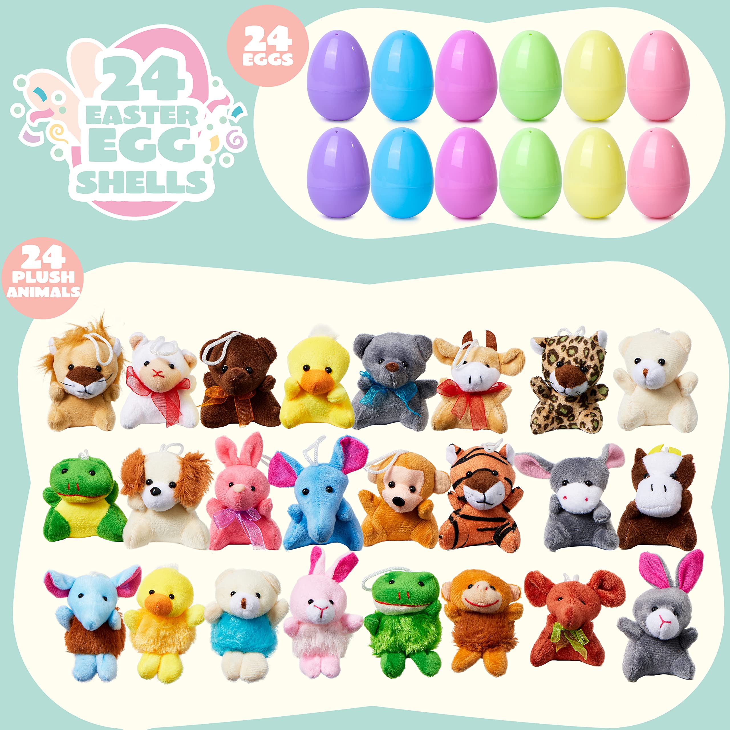 Foto 3 pulgar | Pequeños Muñecos De Peluche Joyin Con Huevos De Pascua Prellenados - Venta Internacional.