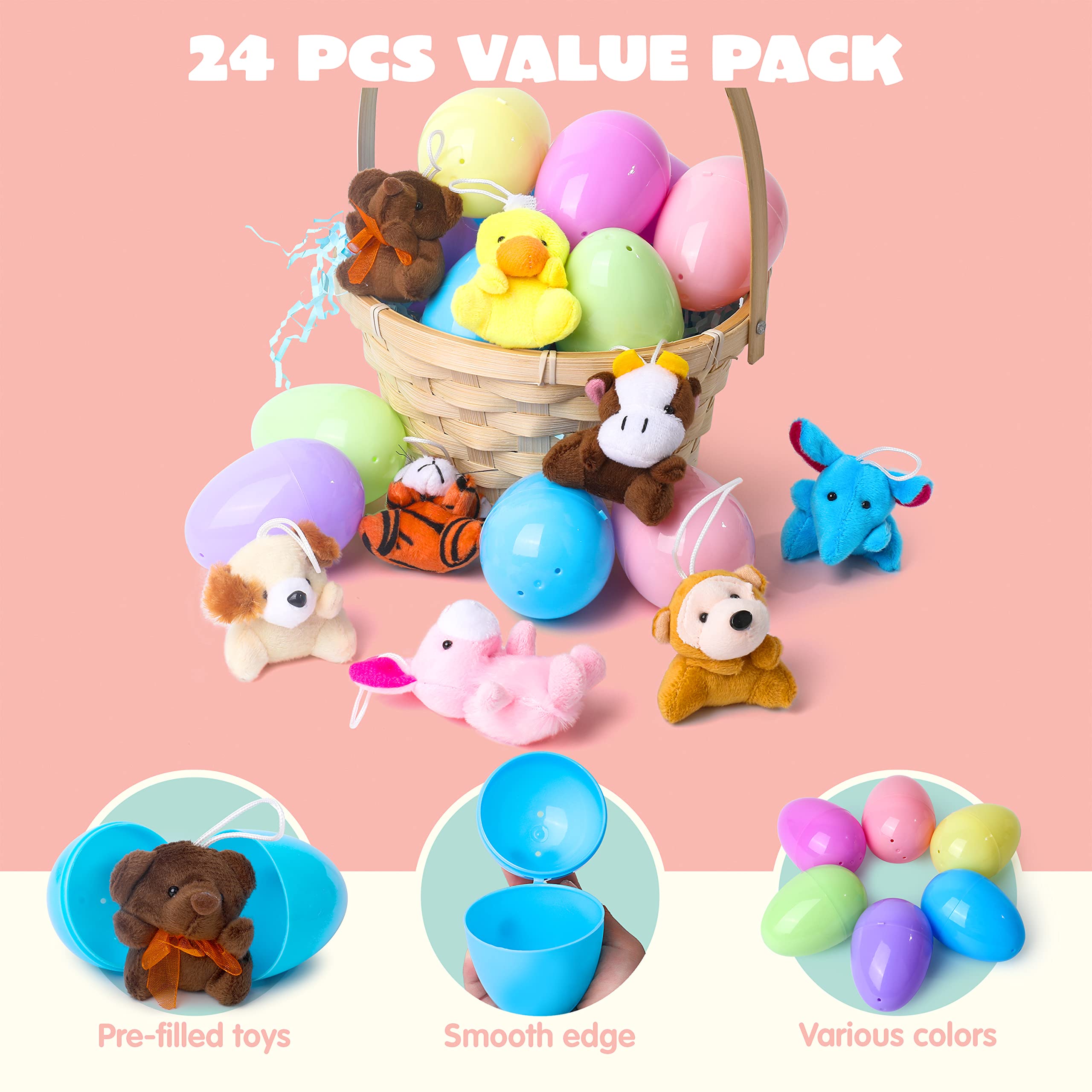 Foto 4 pulgar | Pequeños Muñecos De Peluche Joyin Con Huevos De Pascua Prellenados - Venta Internacional.