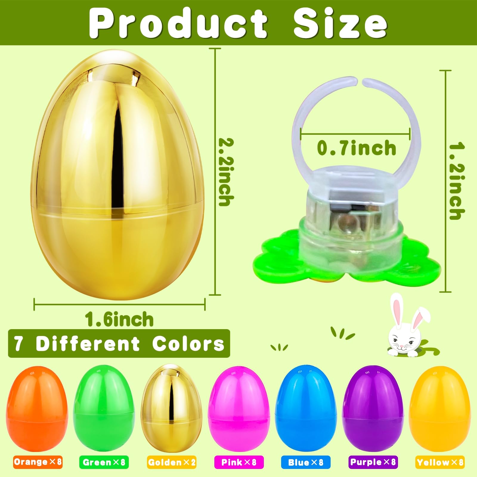 Foto 5 | Paquete De 50 Cestas De Pascua Turnmeon Con 2 Huevos Dorados - Venta Internacional.