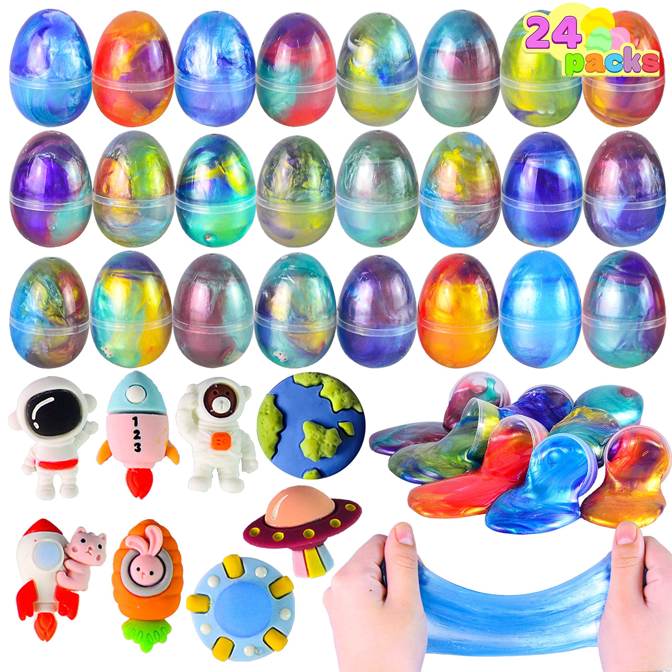 Foto 2 pulgar | Huevos De Limo Joyin Galaxy Prerellenos Con Masilla Slime & Toys X24 - Venta Internacional.