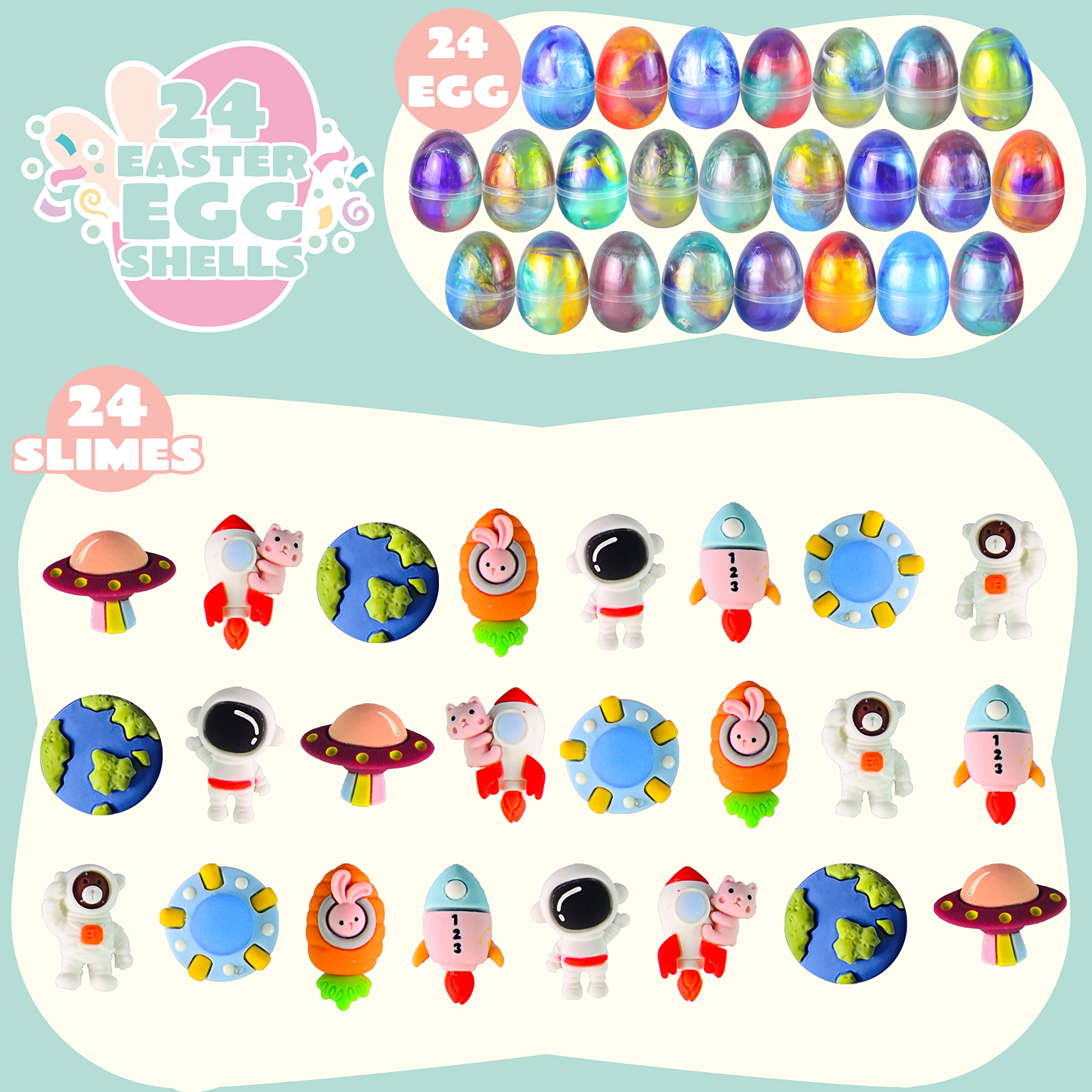 Foto 3 pulgar | Huevos De Limo Joyin Galaxy Prerellenos Con Masilla Slime & Toys X24 - Venta Internacional.