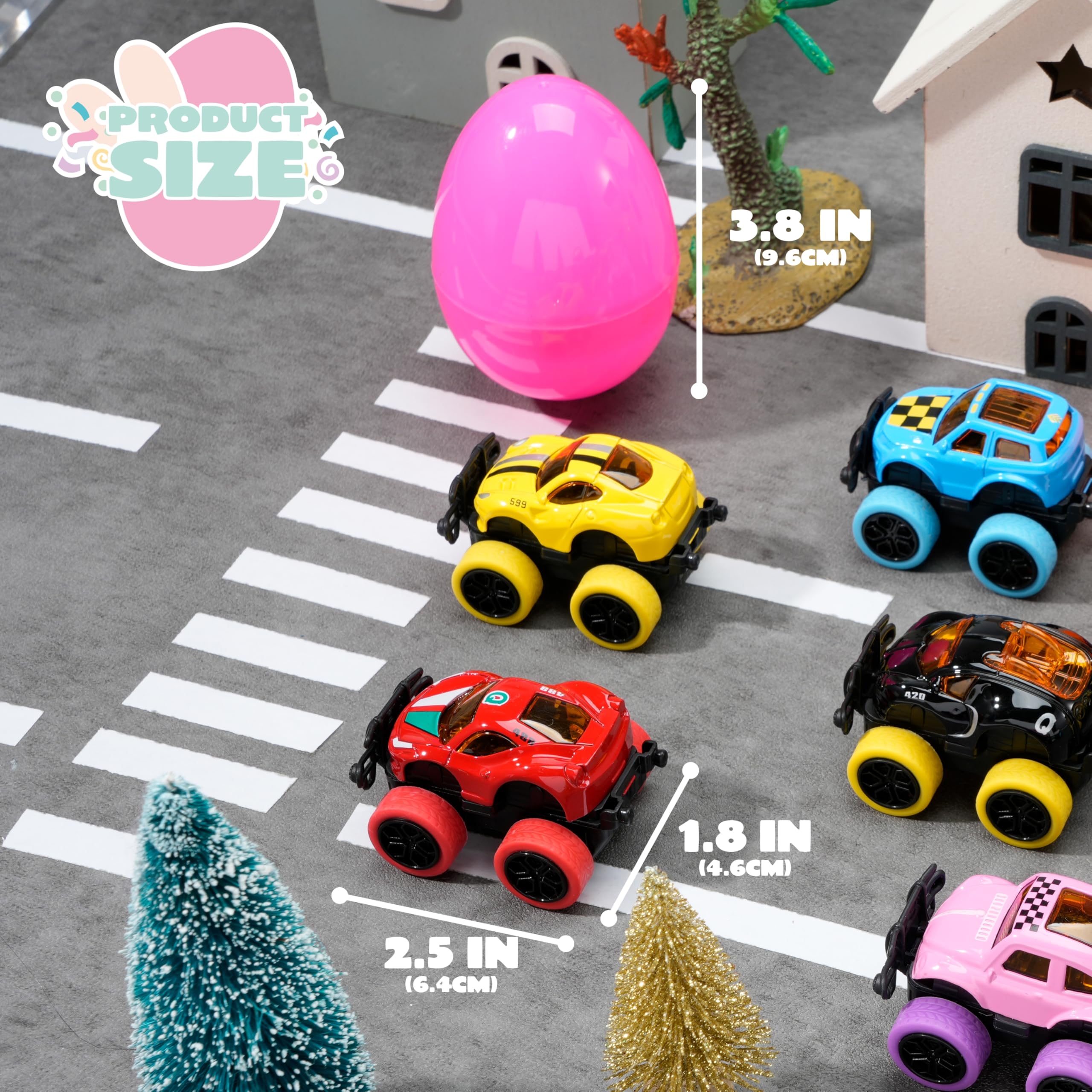 Foto 5 | Huevos De Pascua Rellenos Con Monster Cars Joyin, 12 Unidades, Para Niños - Venta Internacional.