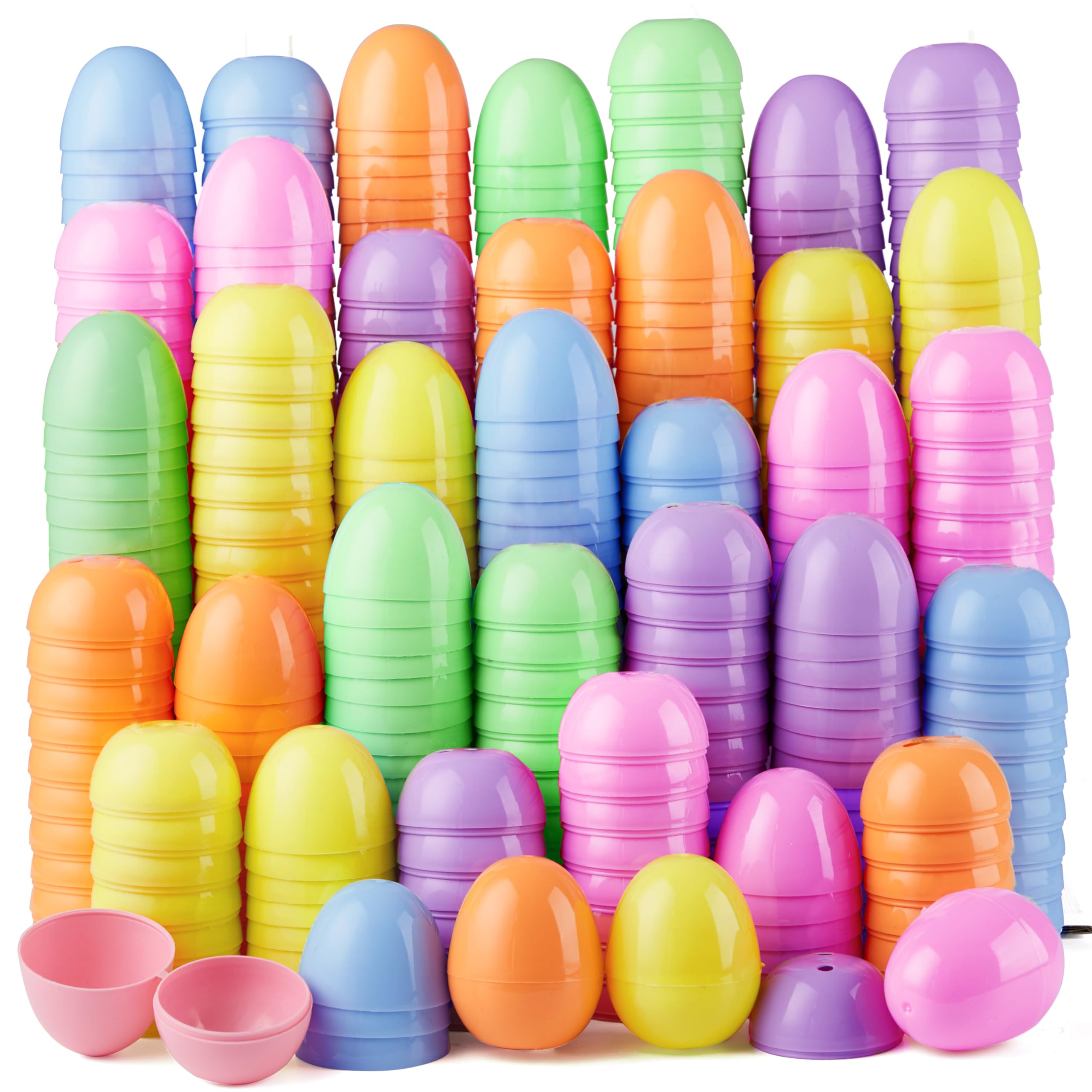 Huevos De Pascua De Plástico Joyin, 50 Unidades, 6 Colores, 5,8 Cm, Para Caza De Pascua - Venta Internacional.