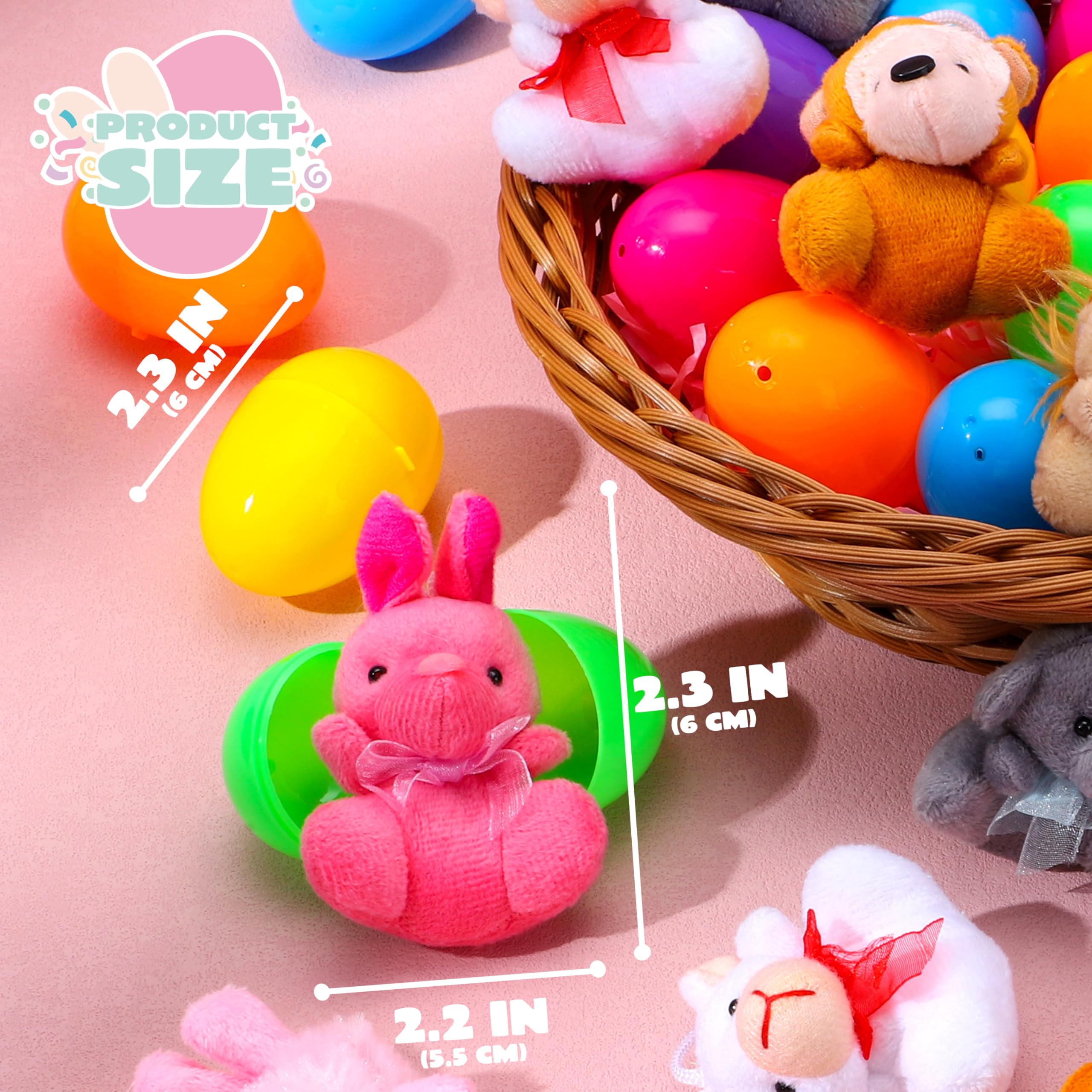 Foto 6 pulgar | Huevos De Pascua Rellenos Con Juguetes De Animales De Peluche Joyin, 36 Unidades Para Niños - Venta Internacional.