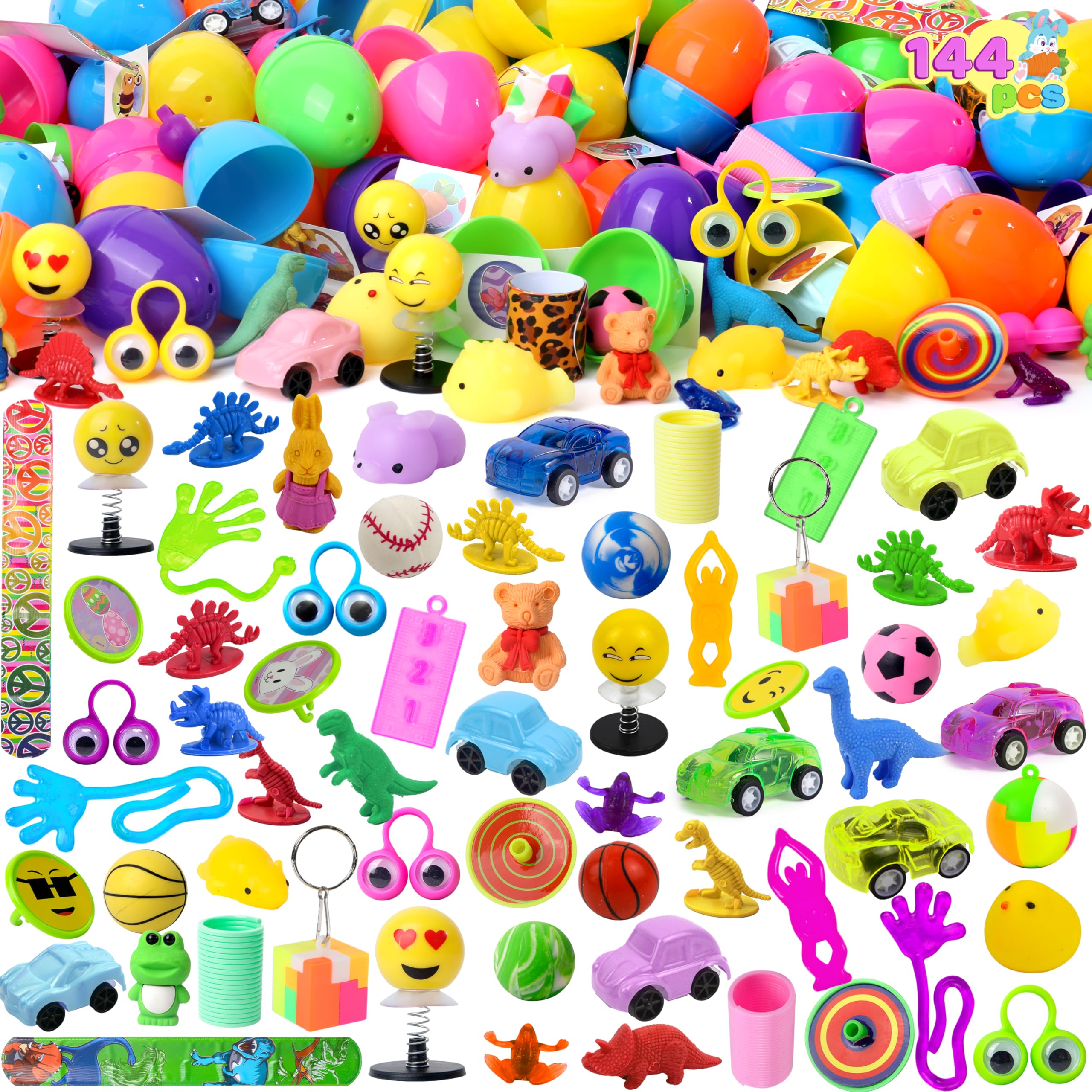 Huevos De Pascua Precargados Joyin, 144 Unidades, Con Varios Juguetes - Venta Internacional.