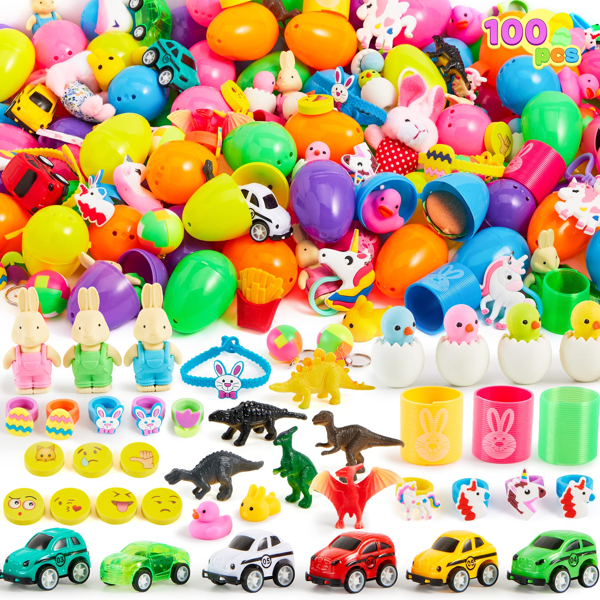 Huevos De Pascua Precargados Joyin, 100 Unidades, Con Juguetes Y Pegatinas - Venta Internacional.