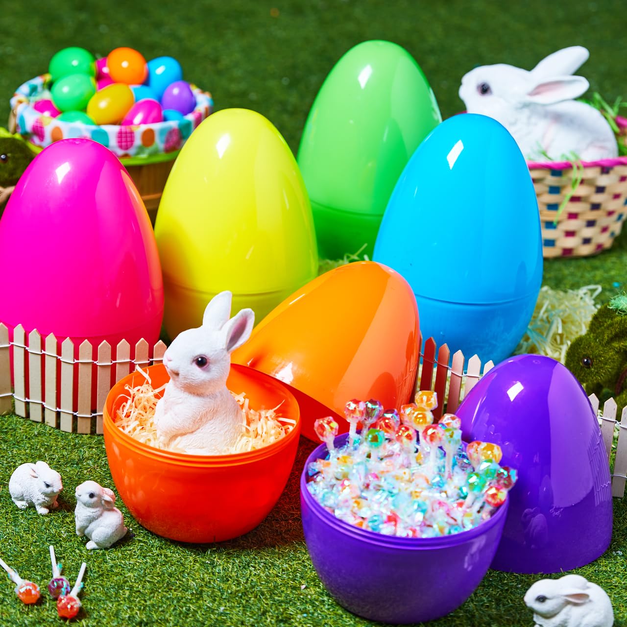 Foto 8 pulgar | Huevos De Pascua Joyin 10 Gigantes De 25 Cm, Rellenables De Plástico, 6 Unidades - Venta Internacional.