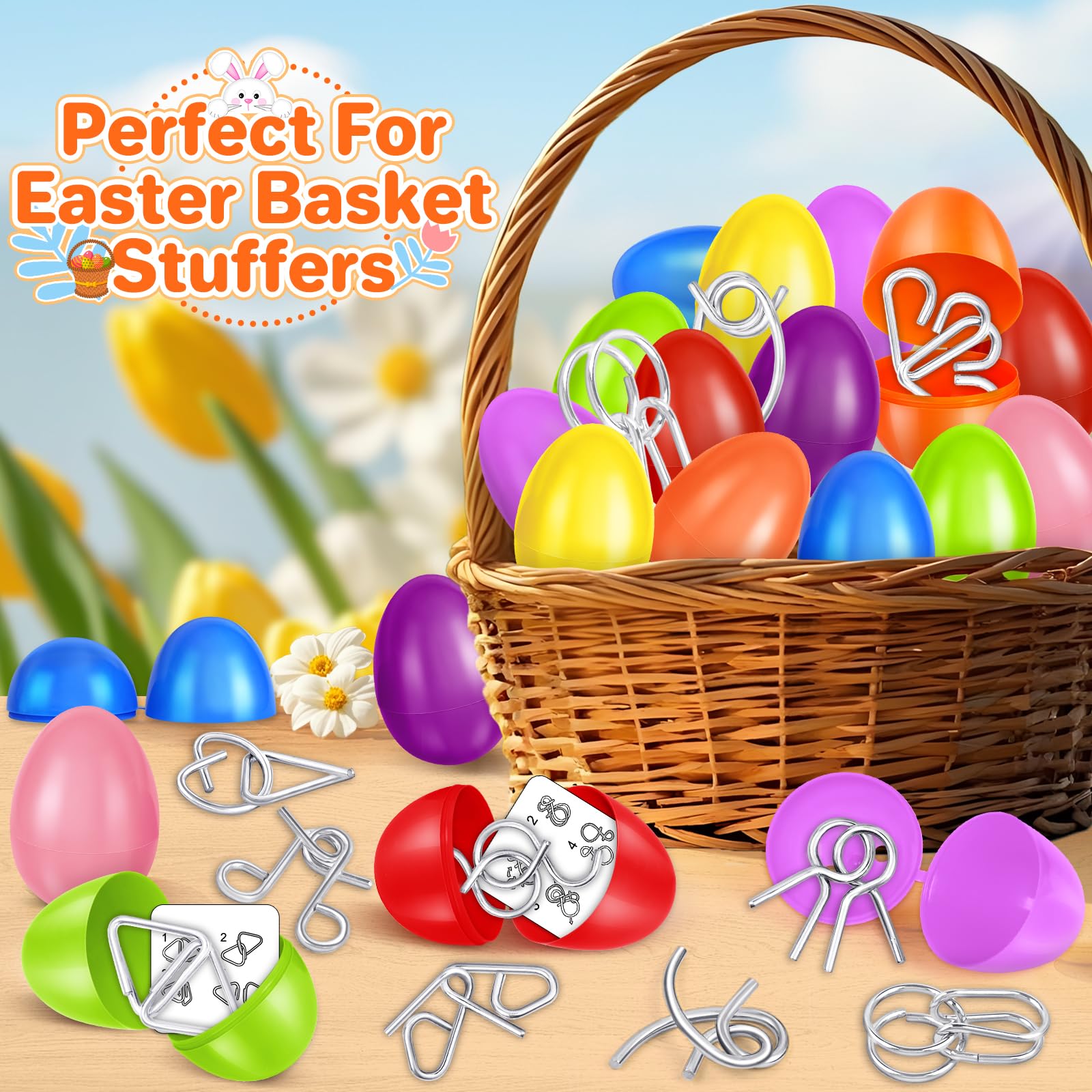 Foto 4 | Huevos De Pascua Rellenos De Shemira Con Rompecabezas De Metal, 24 Unidades - Venta Internacional.