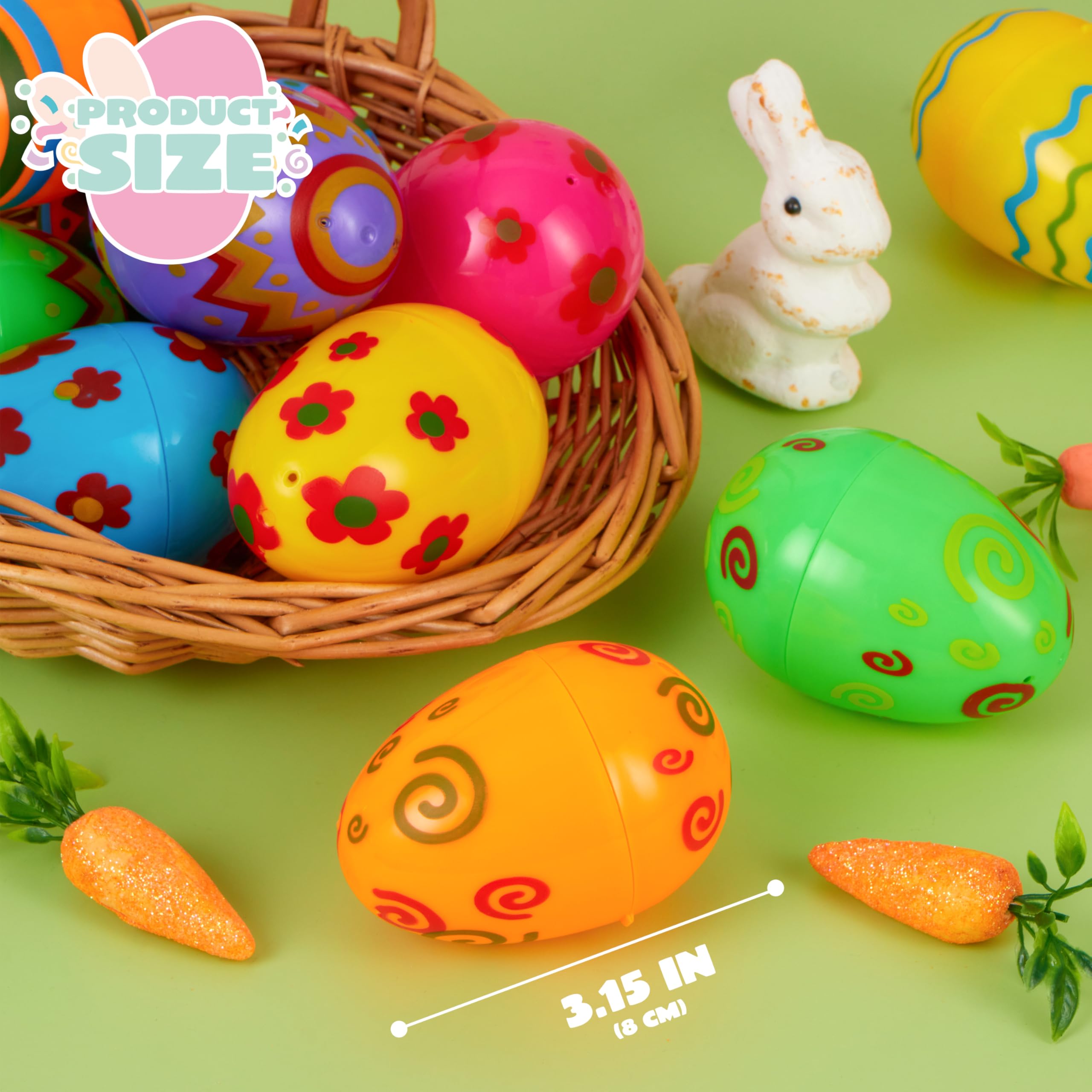 Foto 7 pulgar | Huevos De Pascua Joyin, Juguete Impreso En Plástico, 8 Cm De Alto, 18 Unidades - Venta Internacional.