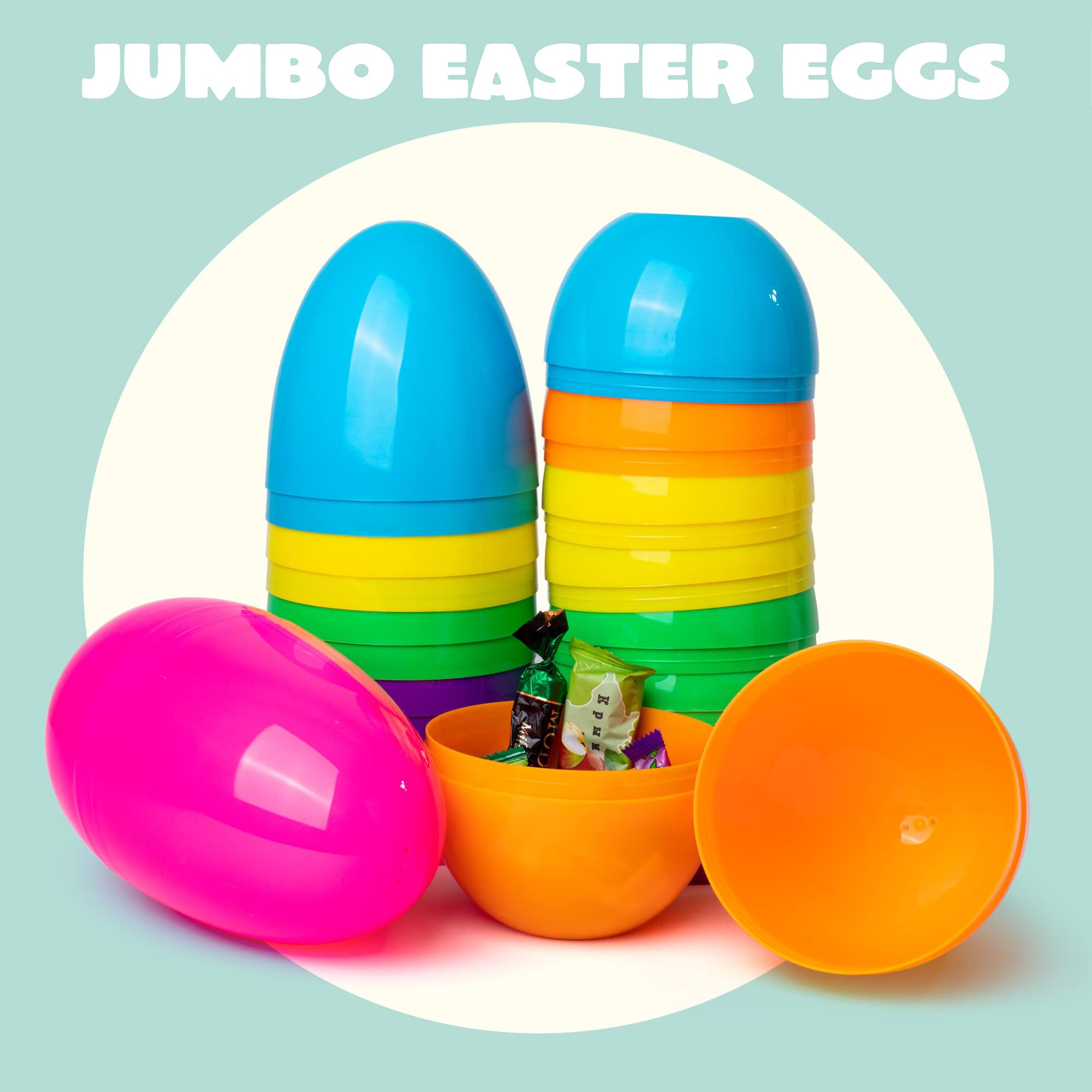 Foto 3 pulgar | Huevos De Pascua Gigantes De Plástico Joyin, 7 Pulgadas, 6 Unidades, Colores Surtidos - Venta Internacional.