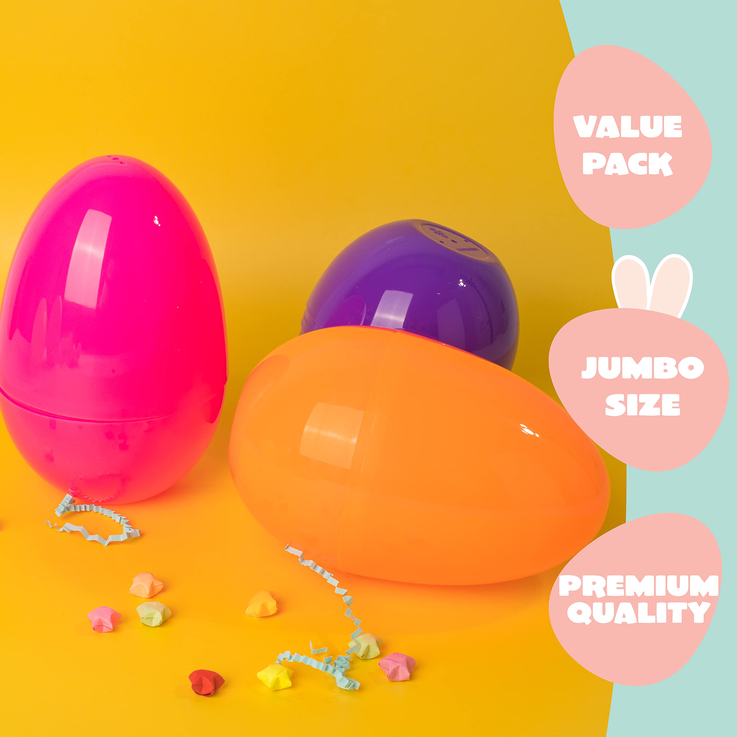 Foto 4 pulgar | Huevos De Pascua Gigantes De Plástico Joyin, 7 Pulgadas, 6 Unidades, Colores Surtidos - Venta Internacional.
