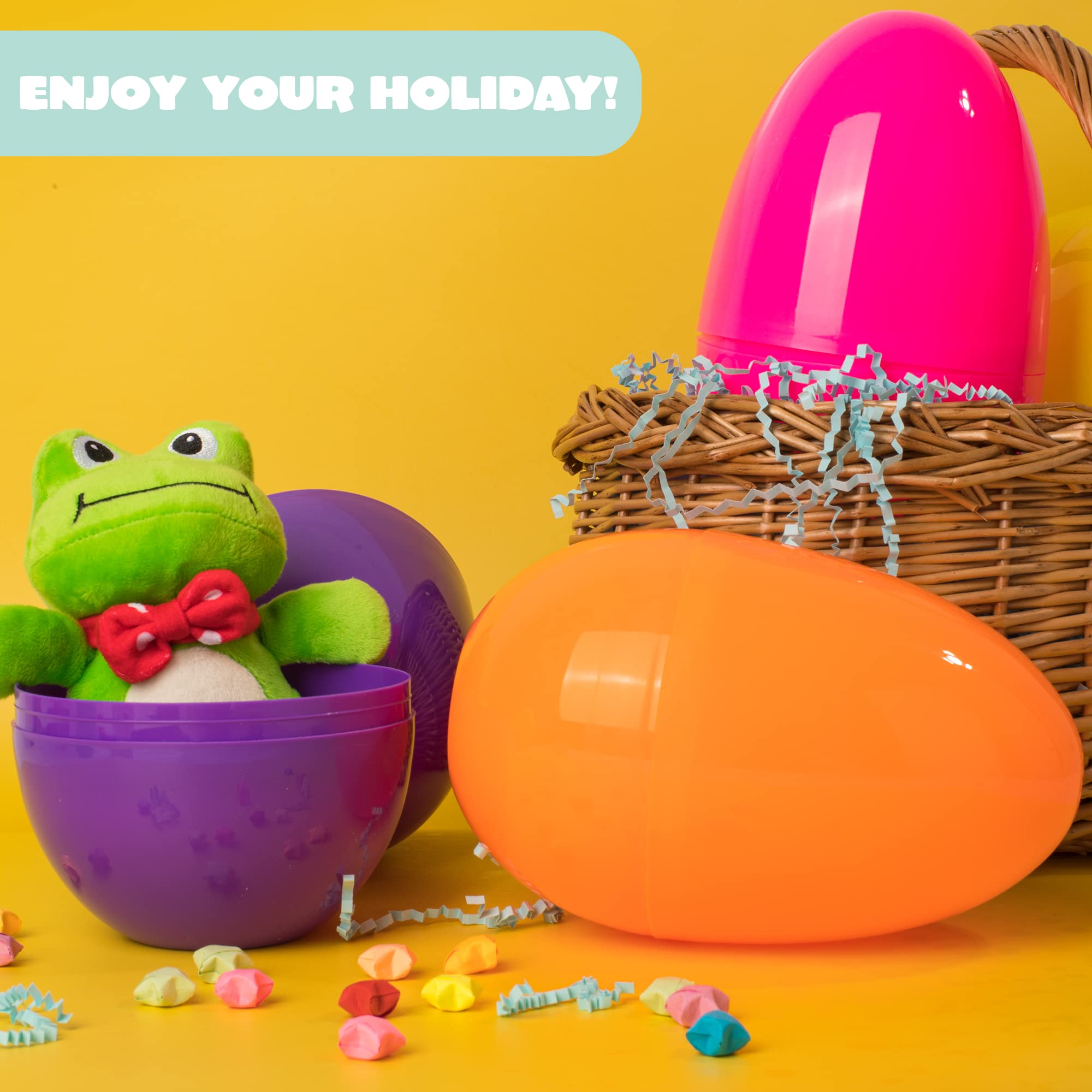 Foto 6 pulgar | Huevos De Pascua Gigantes De Plástico Joyin, 7 Pulgadas, 6 Unidades, Colores Surtidos - Venta Internacional.