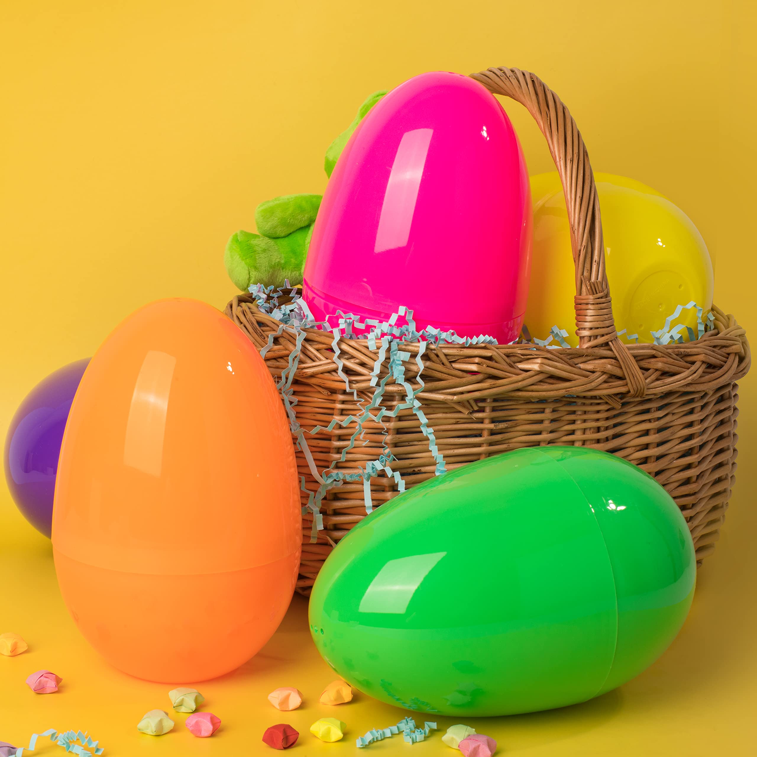 Foto 8 pulgar | Huevos De Pascua Gigantes De Plástico Joyin, 7 Pulgadas, 6 Unidades, Colores Surtidos - Venta Internacional.
