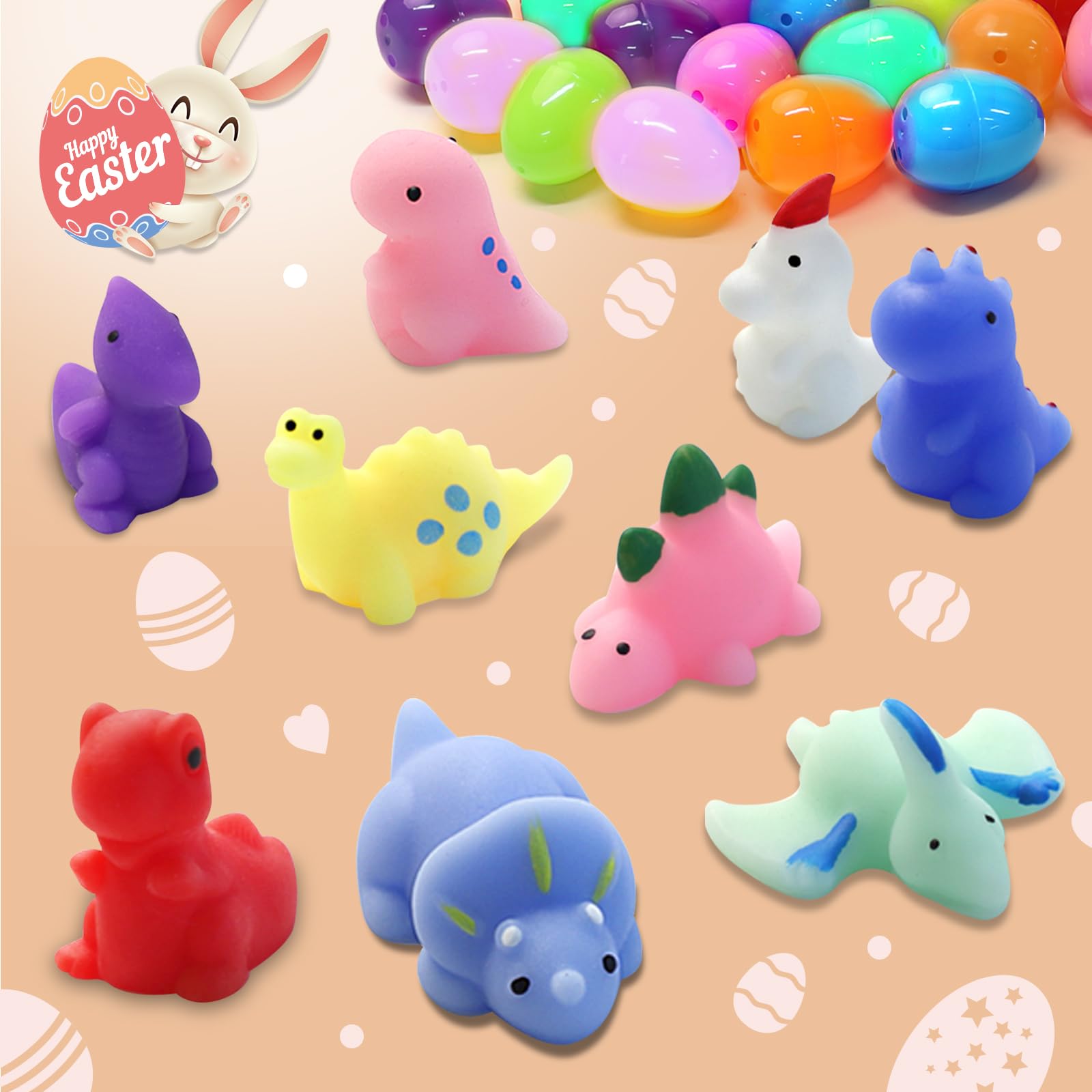 Foto 8 pulgar | Huevos Rellenos De Pascua Letapapa Con Dinosaurios Squishy Toys X24 - Venta Internacional.