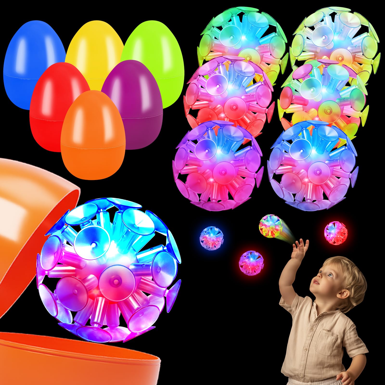 Huevos De Pascua Letapapa Precargados Con Bolas De Ventosa Iluminadas - Venta Internacional.
