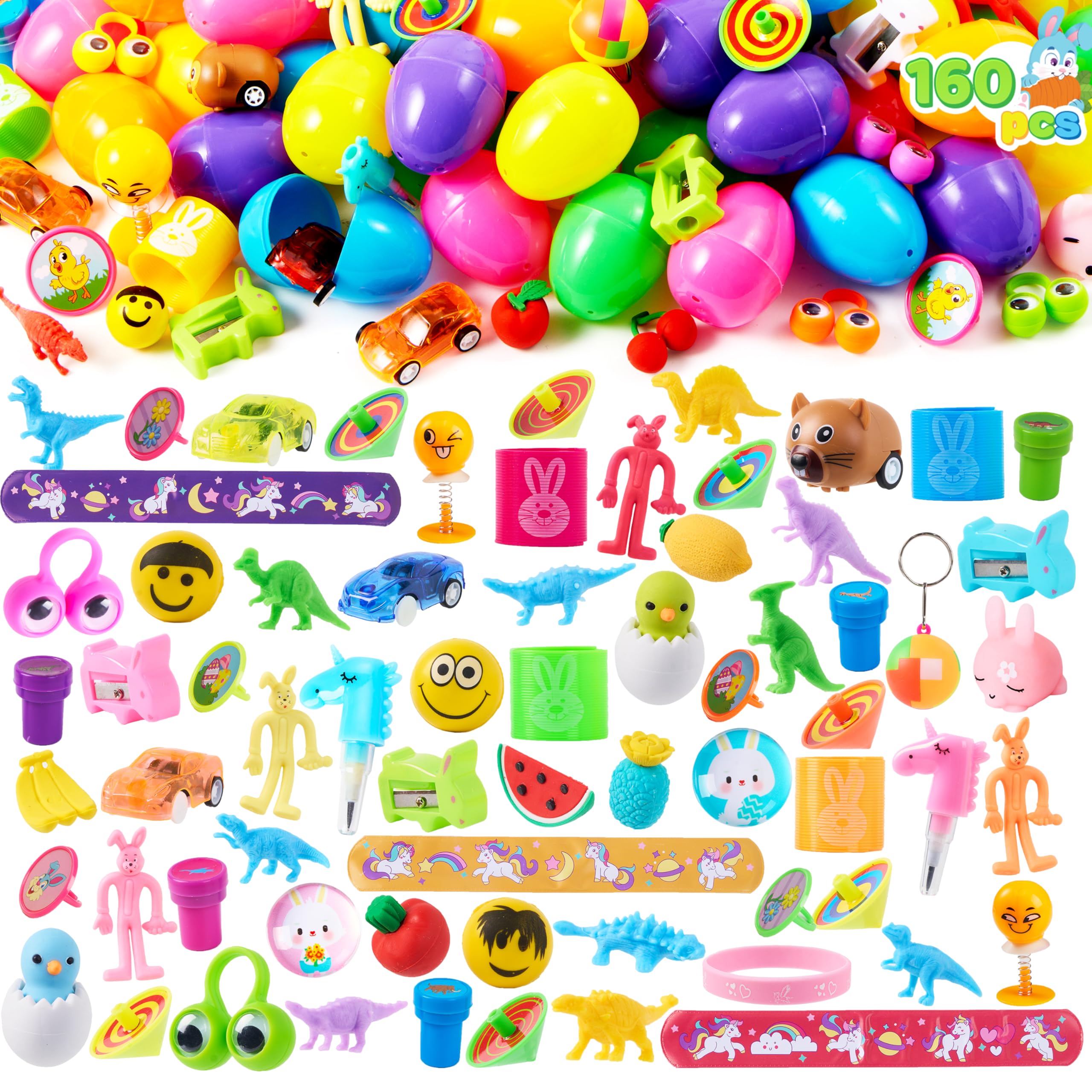 Huevos De Pascua Precargados Joyin, 160 Unidades, Con Varios Juguetes - Venta Internacional.