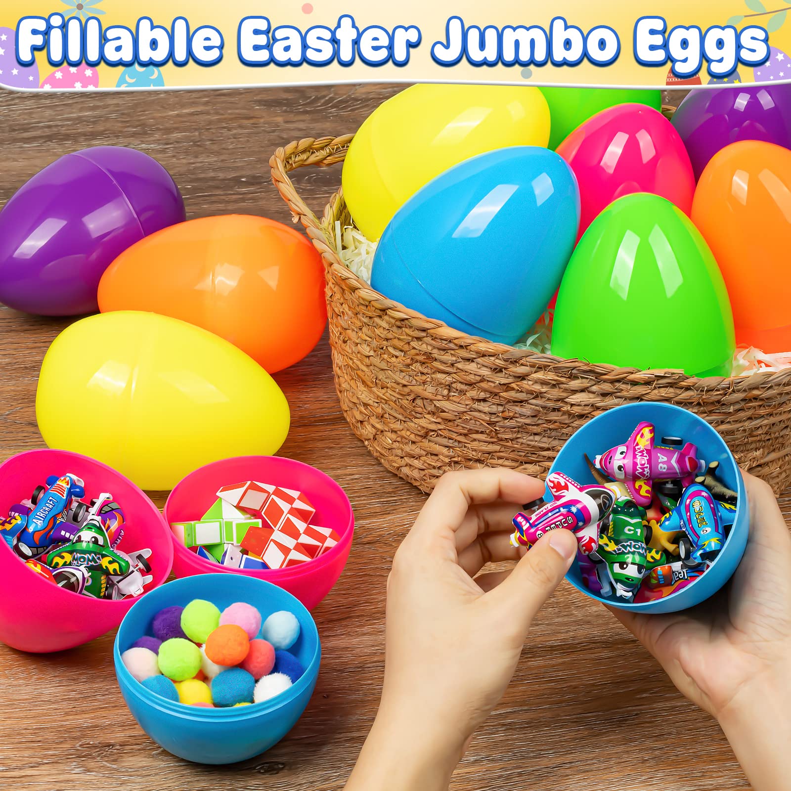 Foto 4 pulgar | Huevos De Pascua Gigantes Baingesk De 6 Pulgadas, 24 Unidades, Para Cazar Con Caramelos Y Juguetes - Venta Internaciona