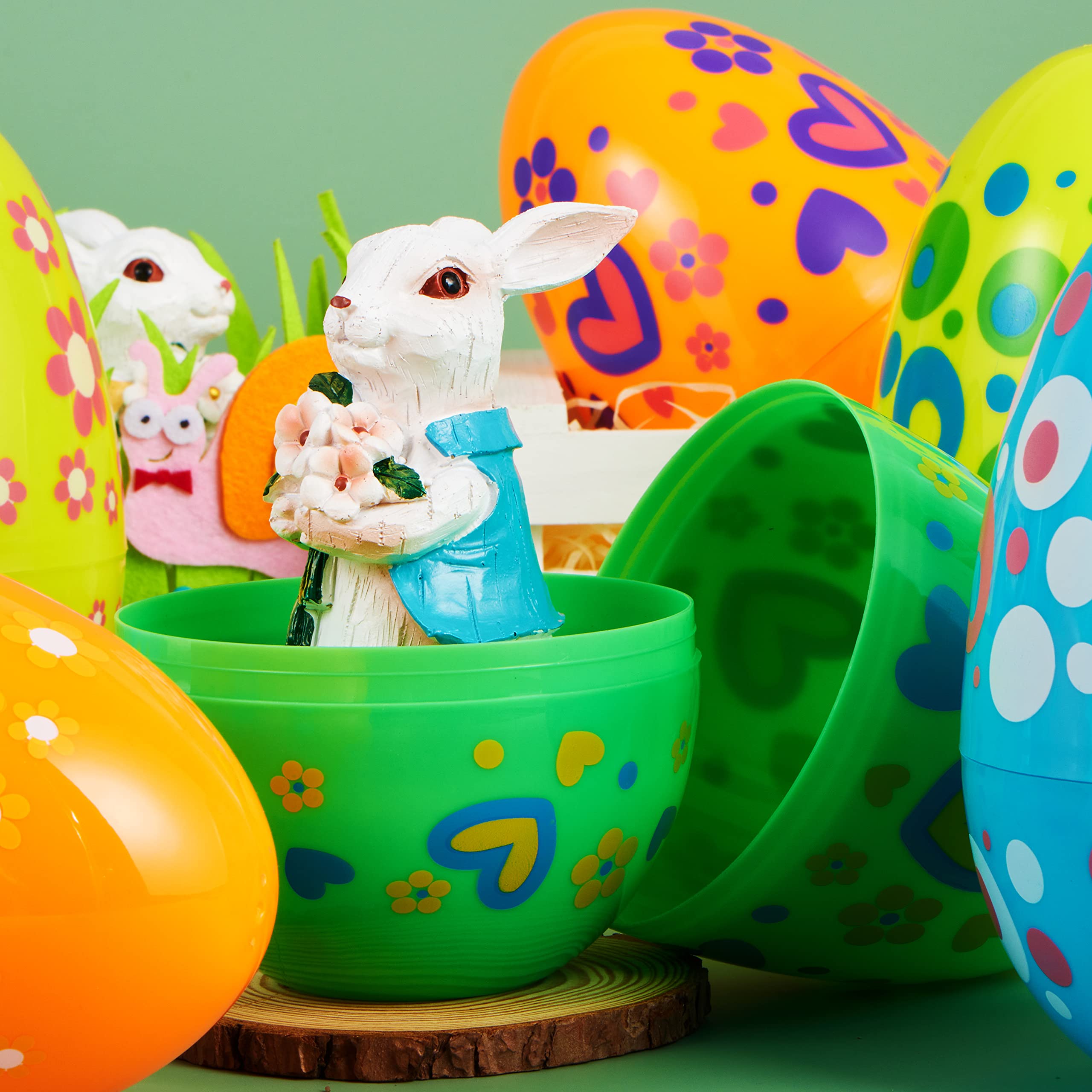 Foto 7 pulgar | Huevos De Pascua De Plástico Joyin Jumbo De 7 Pulgadas, 6 Colores, 12 Unidades - Venta Internacional.