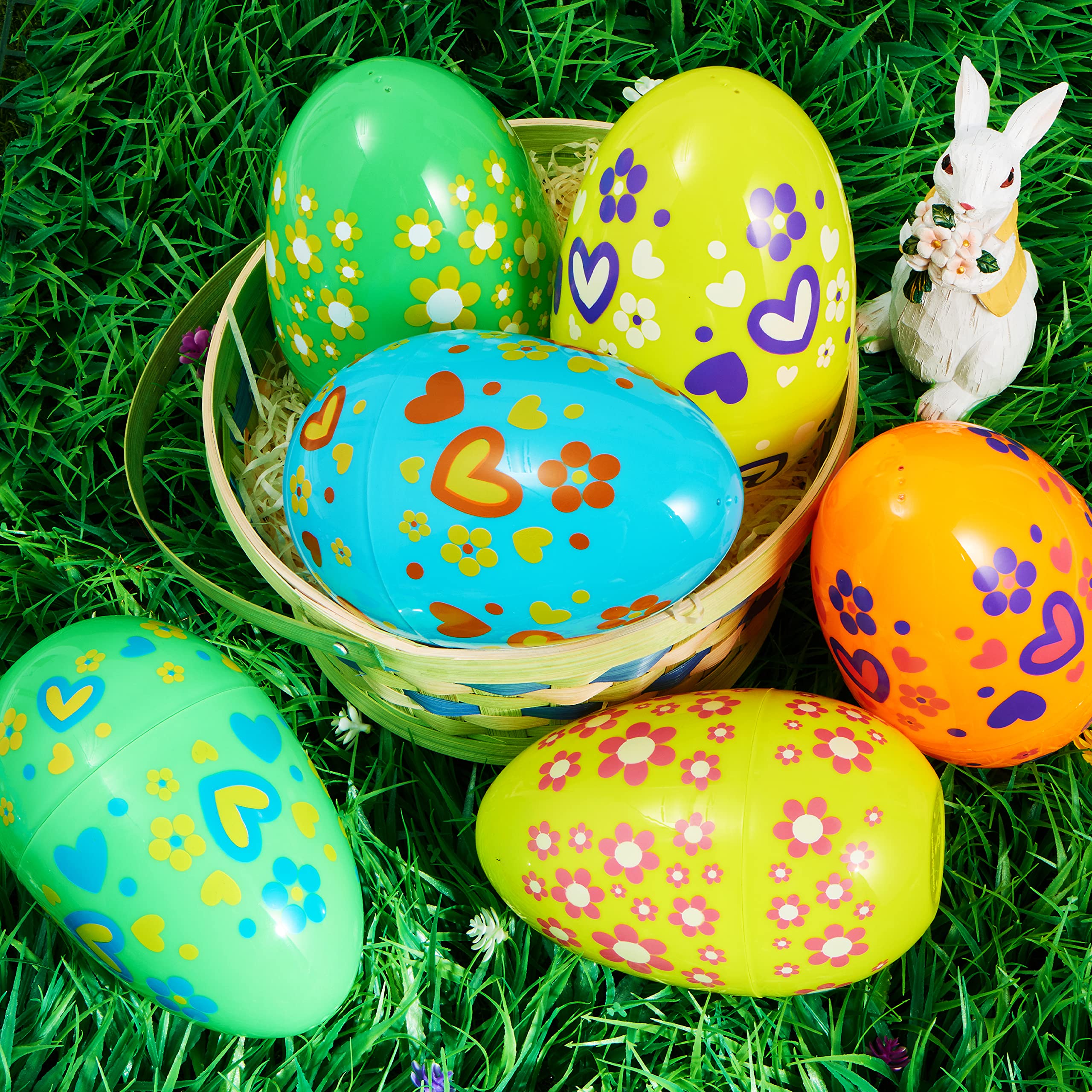 Foto 8 pulgar | Huevos De Pascua De Plástico Joyin Jumbo De 7 Pulgadas, 6 Colores, 12 Unidades - Venta Internacional.