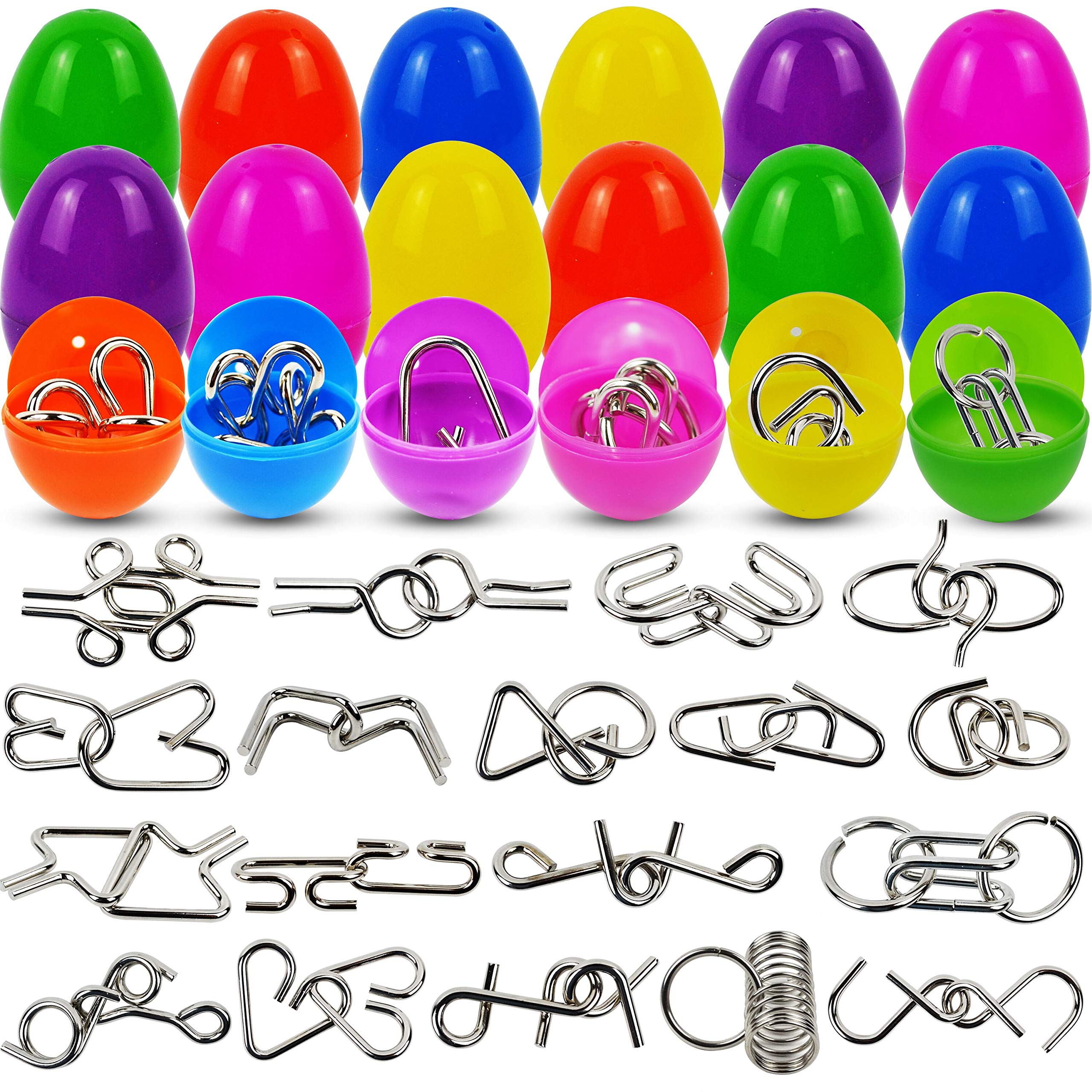 Juego De Rompecabezas Acertijos De Huevos De Pascua Rellenos De Metal X18 - Venta Internacional.