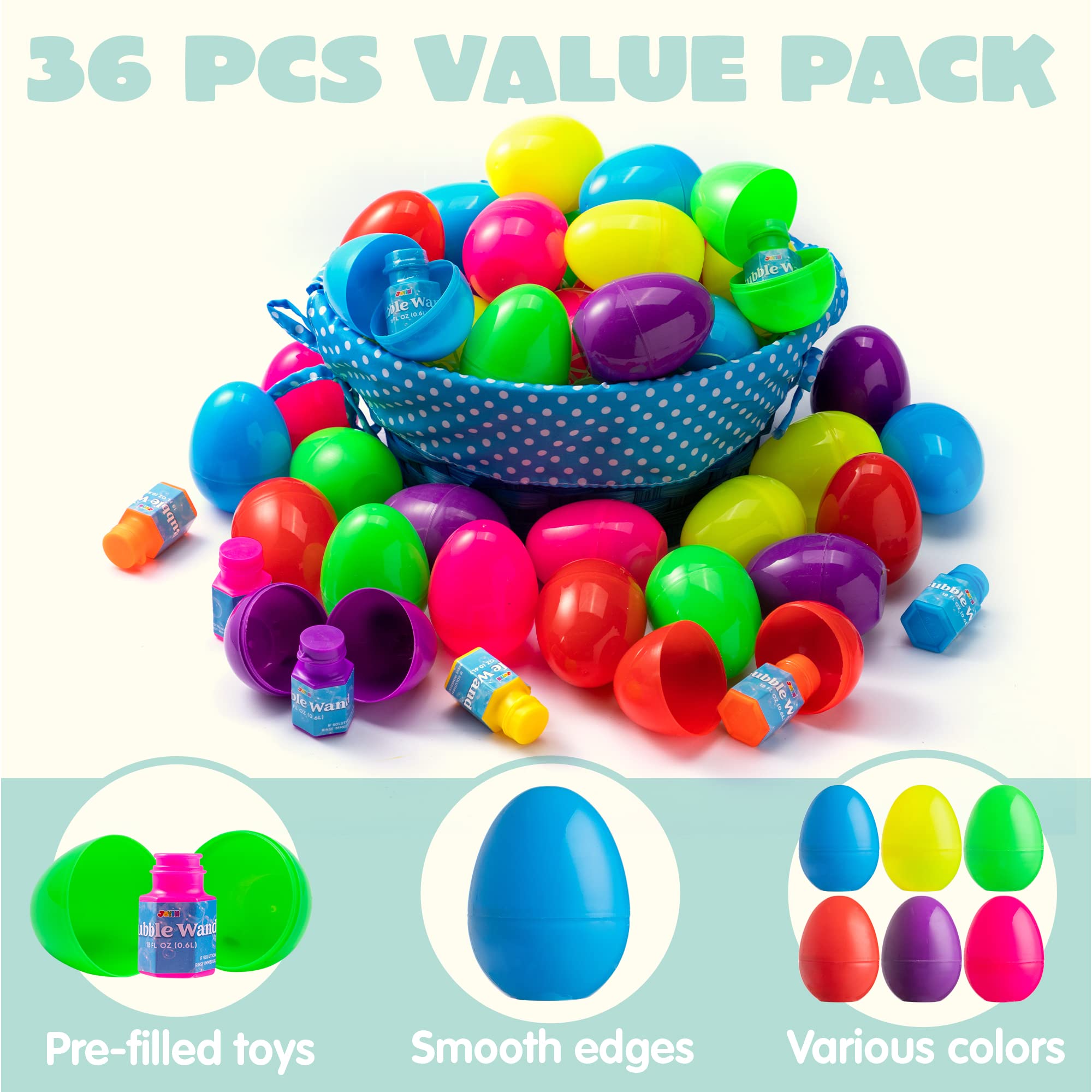 Foto 3 pulgar | Varitas De Burbujas Precargadas Para Huevos De Pascua, 36 Unidades, Para Niños Joyin - Venta Internacional.