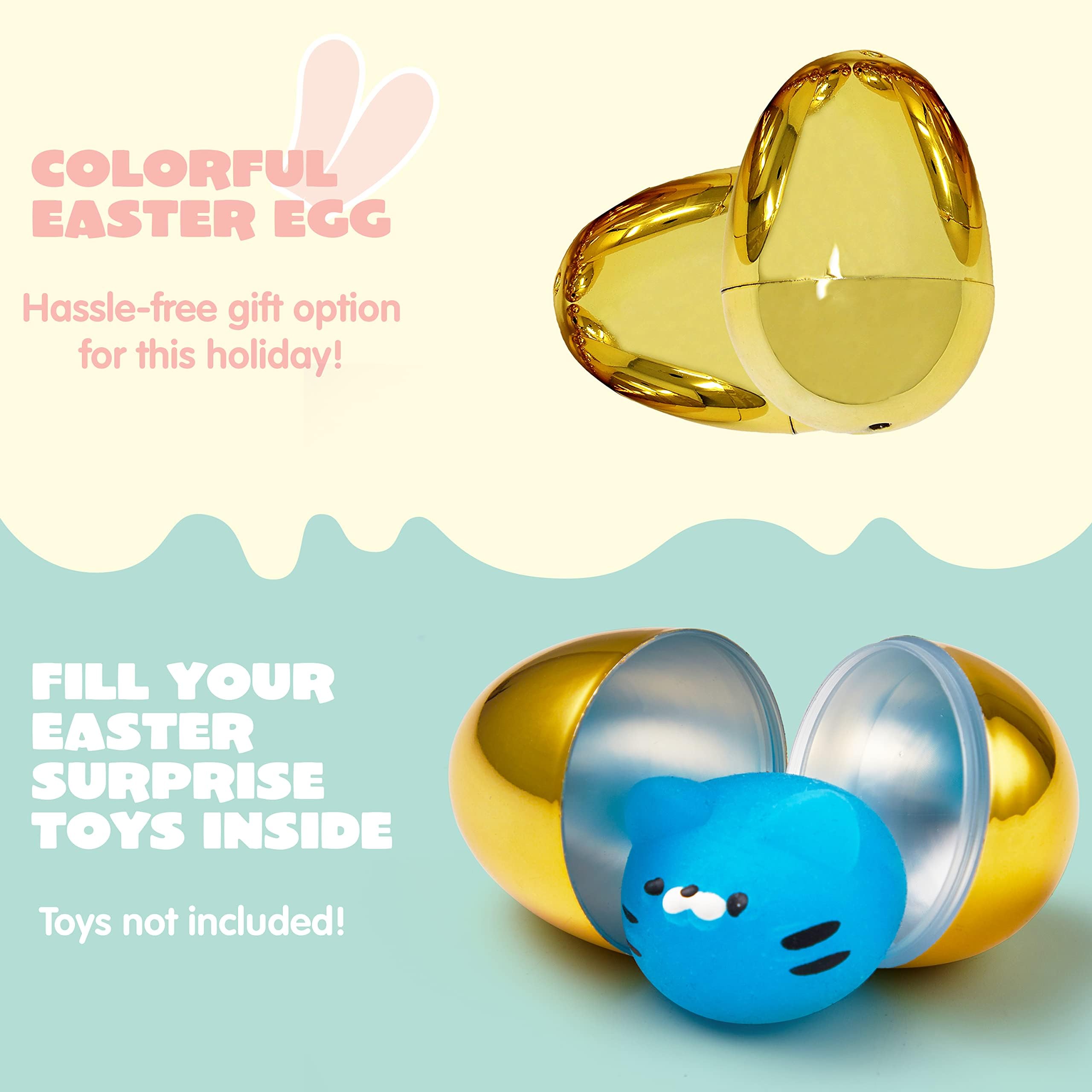 Foto 4 pulgar | Huevos De Pascua Dorados Joyin, 18 Unidades, Plástico Metálico, 2,3 Cm - Venta Internacional.