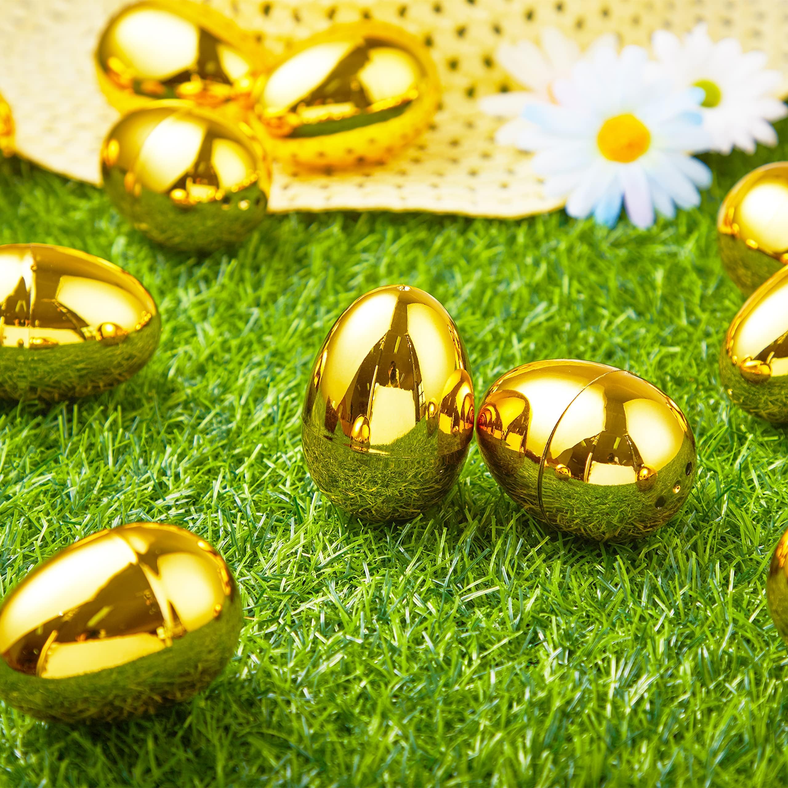 Foto 7 pulgar | Huevos De Pascua Dorados Joyin, 18 Unidades, Plástico Metálico, 2,3 Cm - Venta Internacional.