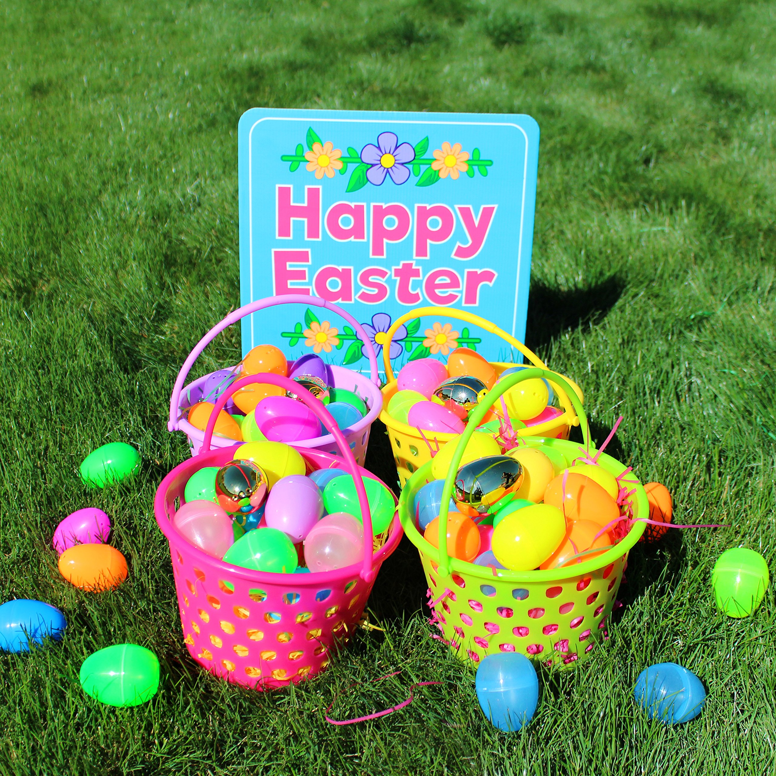 Foto 6 pulgar | Cestas De Plástico Para Pascua Joyin, 6 Piezas, Con Asa Y Césped - Venta Internacional.