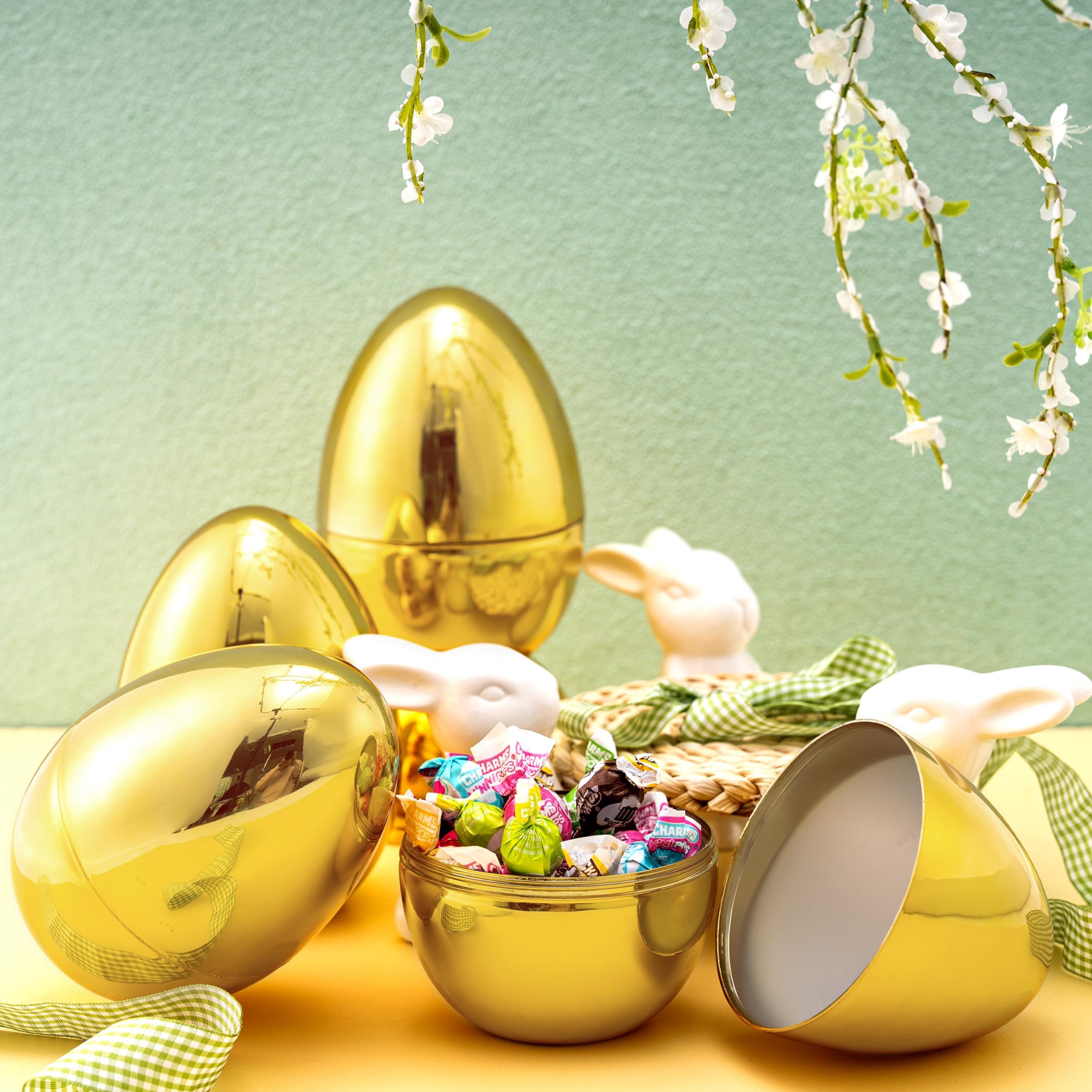 Foto 7 | Huevos De Pascua Dorados Gigantes Joyin, 6 Pulgadas, Metálicos, 12 Unidades - Venta Internacional.