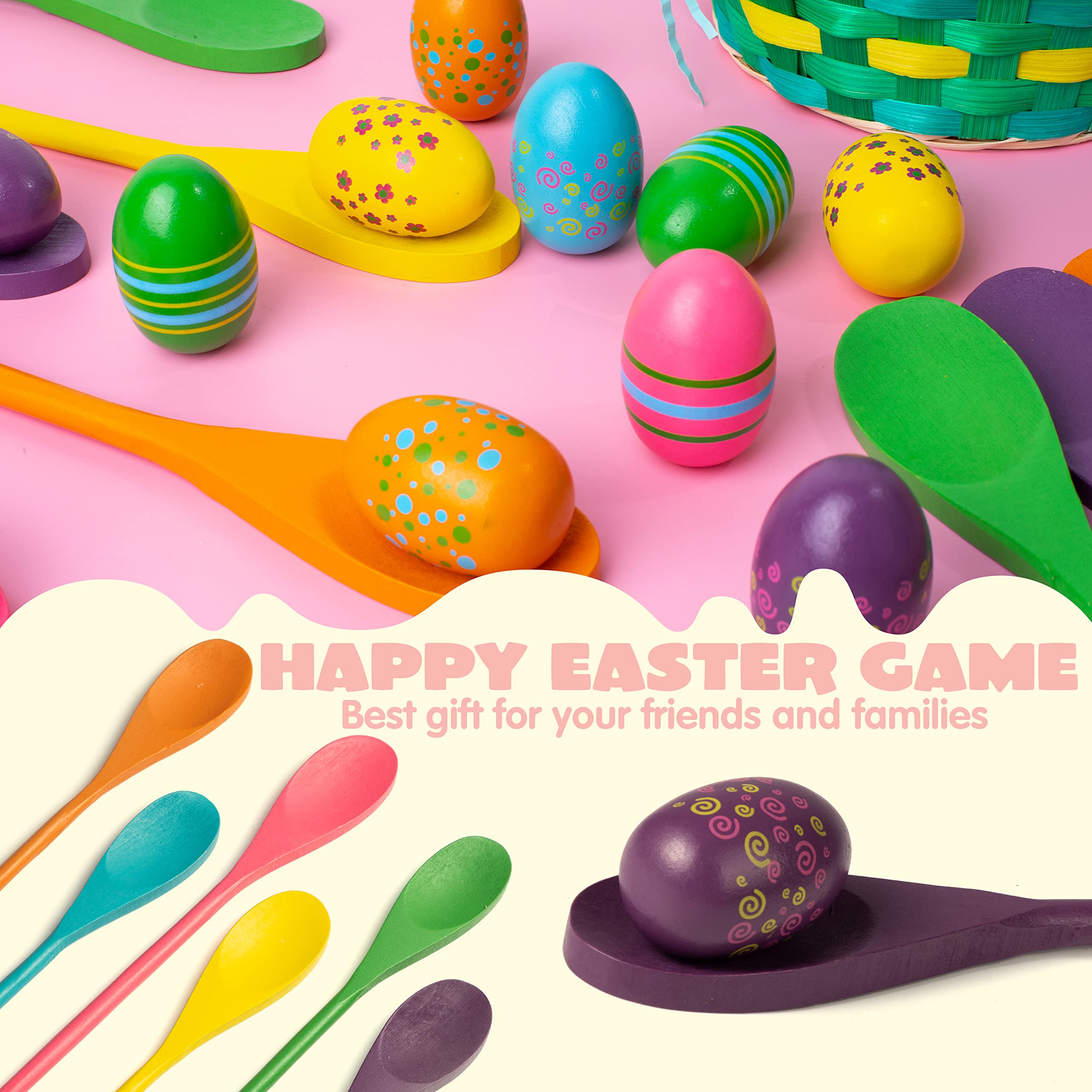 Foto 7 pulgar | Juego De Carreras De Huevos Y Cucharas De Pascua Joyin Para 6 Jugadores, 12 Unidades - Venta Internacional.