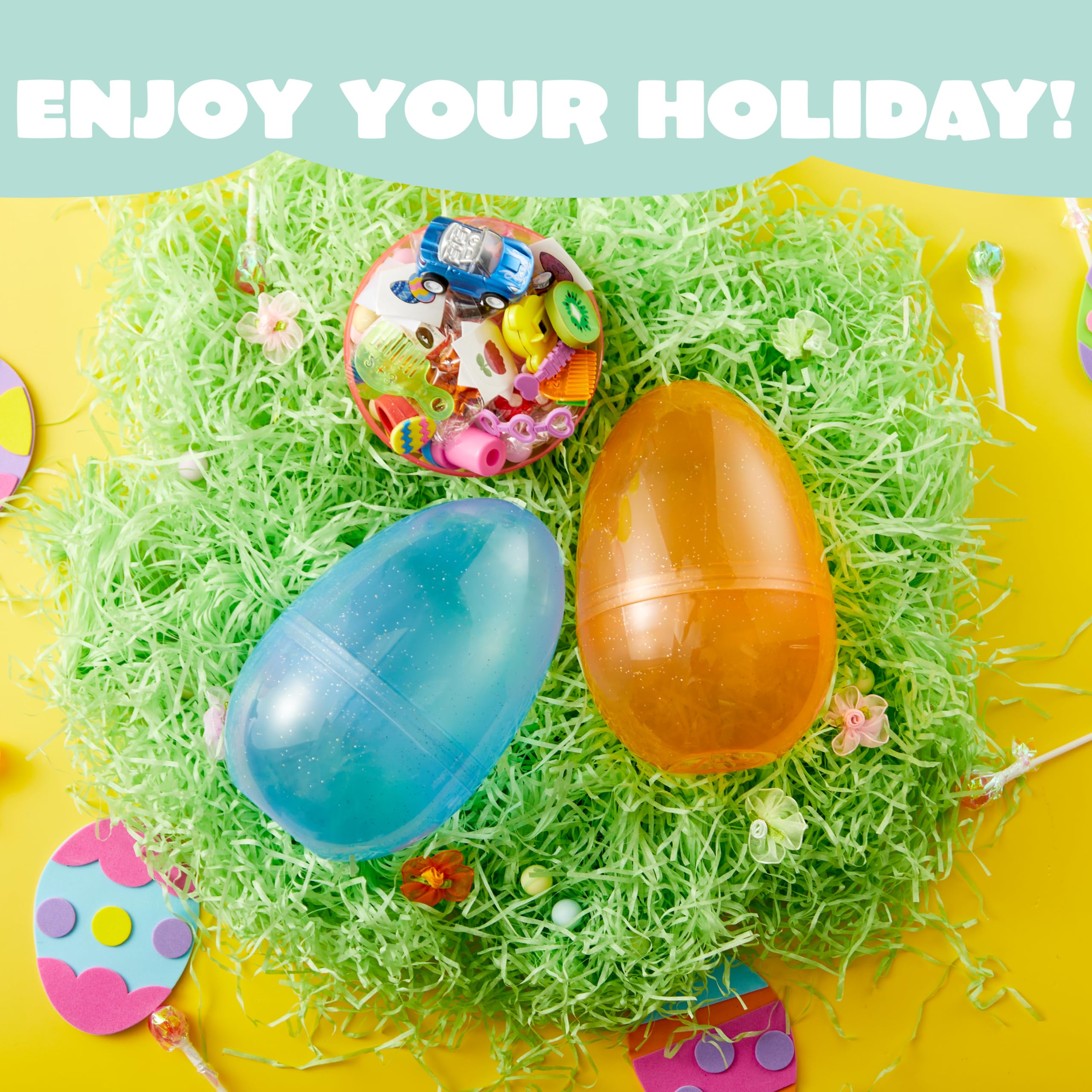 Foto 5 | Huevos De Pascua De Plástico Joyin Jumbo De 7 Pulgadas, 6 Colores, 12 Unidades - Venta Internacional.
