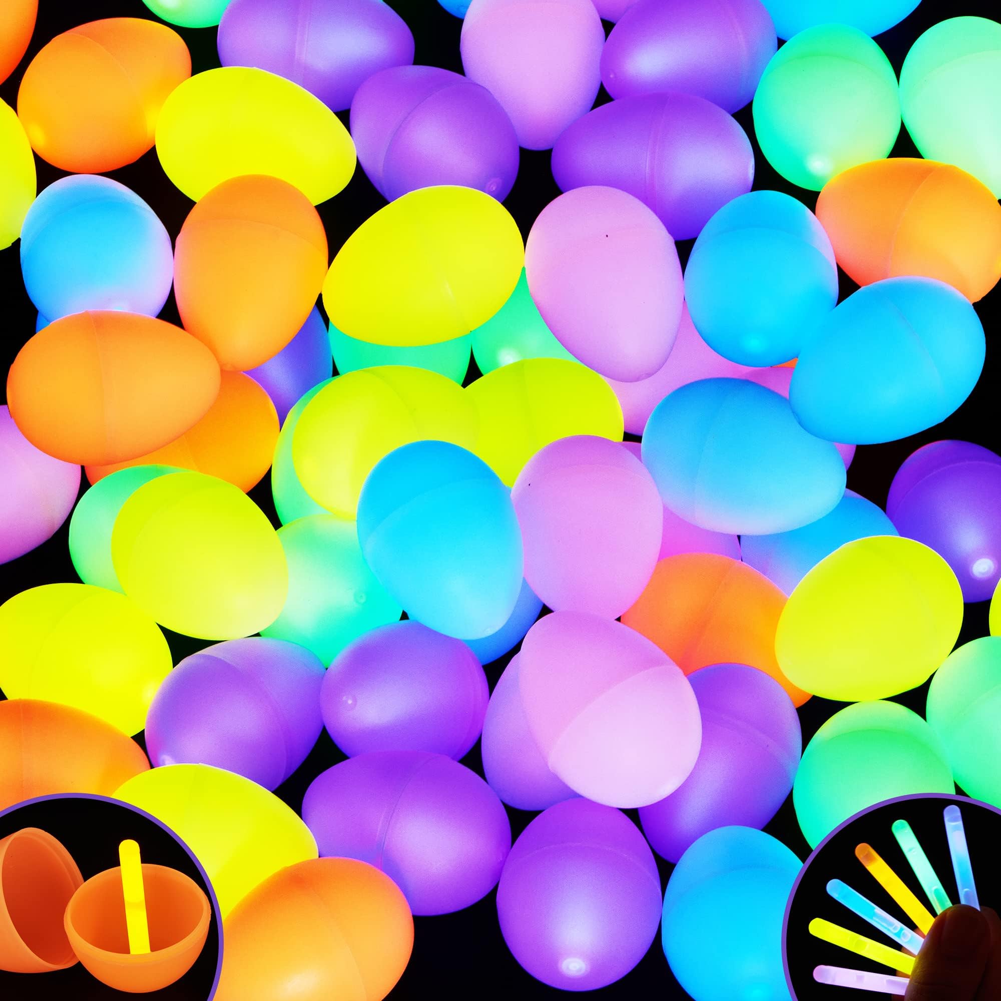 Huevos De Pascua Joyin, 100 Unidades Con 150 Minibarras Luminosas Para Niños - Venta Internacional.