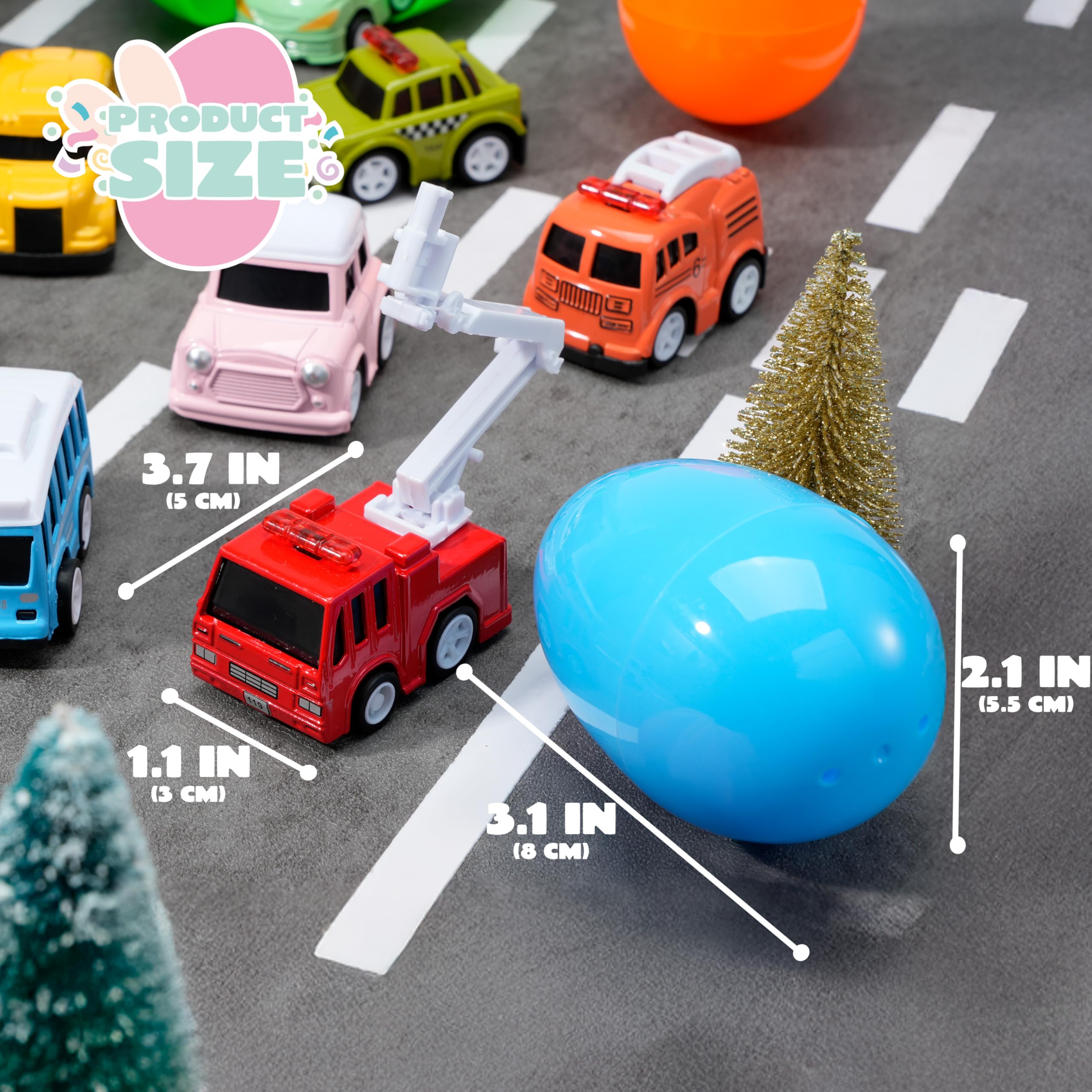 Foto 7 | Huevos De Pascua Precargados Joyin Con Coches Retráctiles, 12 Unidades Para Niños - Venta Internacional.