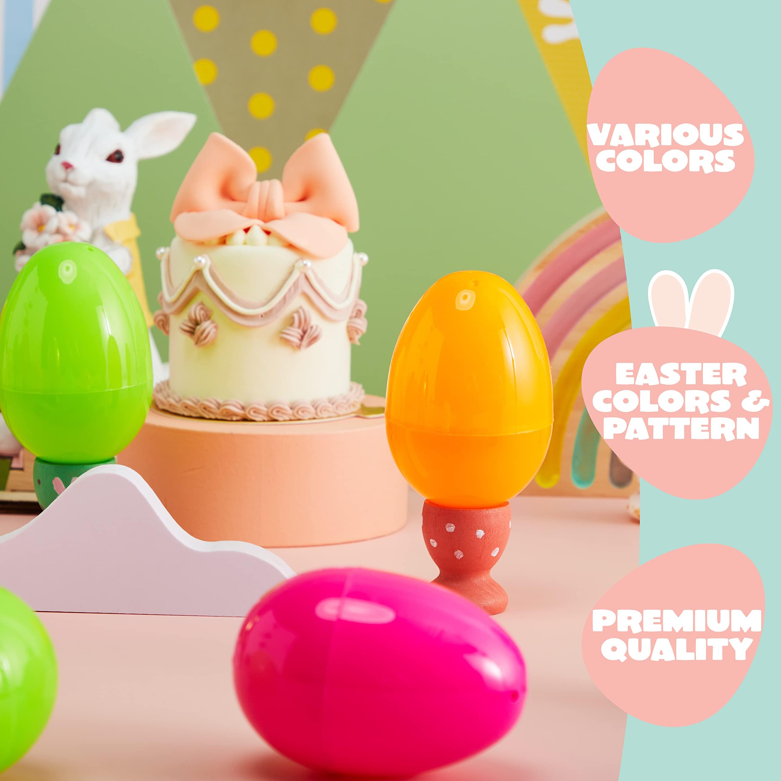 Foto 3 pulgar | Huevos De Pascua De Plástico Joyin 144 Unidades Con 6 Huevos Dorados De 8 Cm - Venta Internacional.