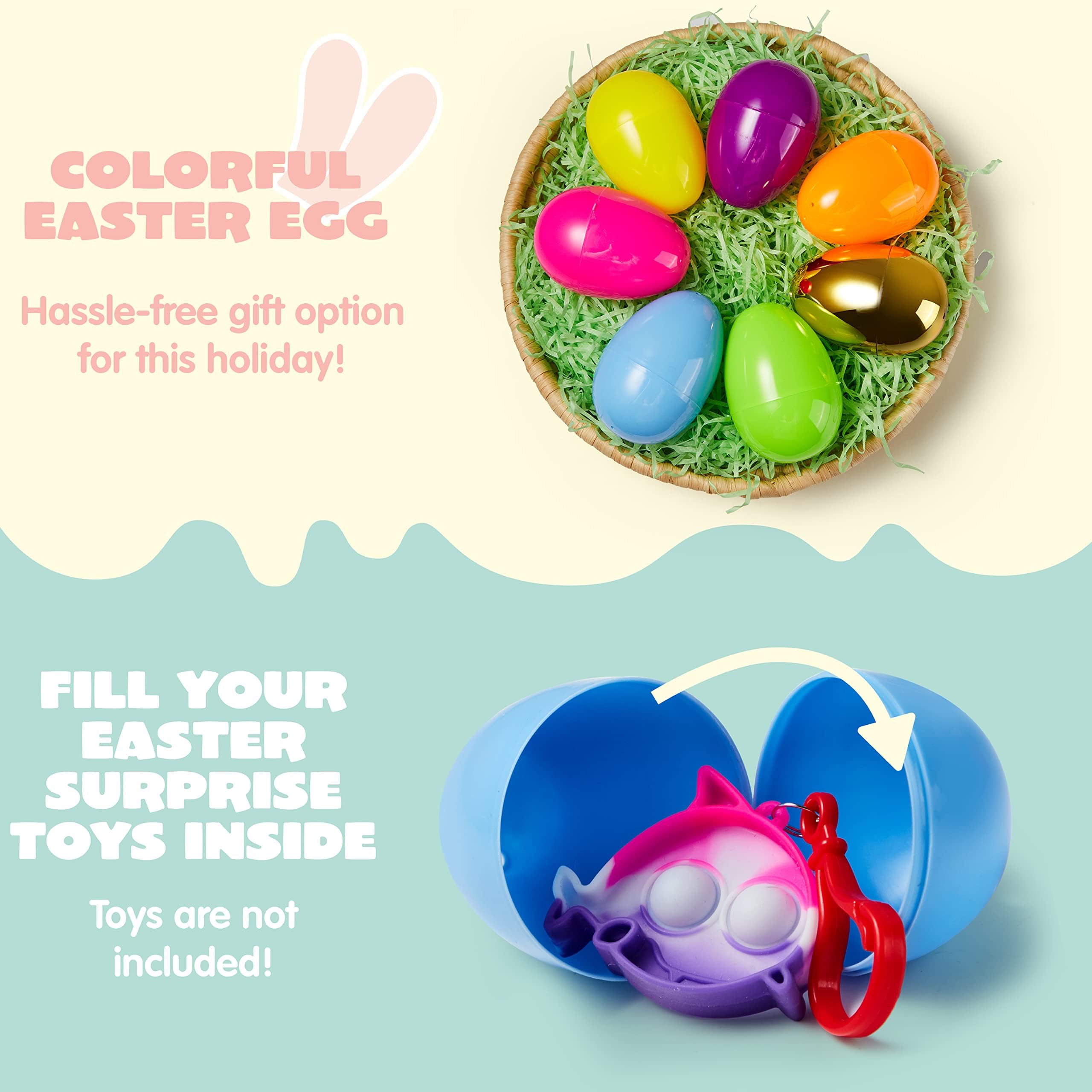 Foto 4 pulgar | Huevos De Pascua De Plástico Joyin 144 Unidades Con 6 Huevos Dorados De 8 Cm - Venta Internacional.