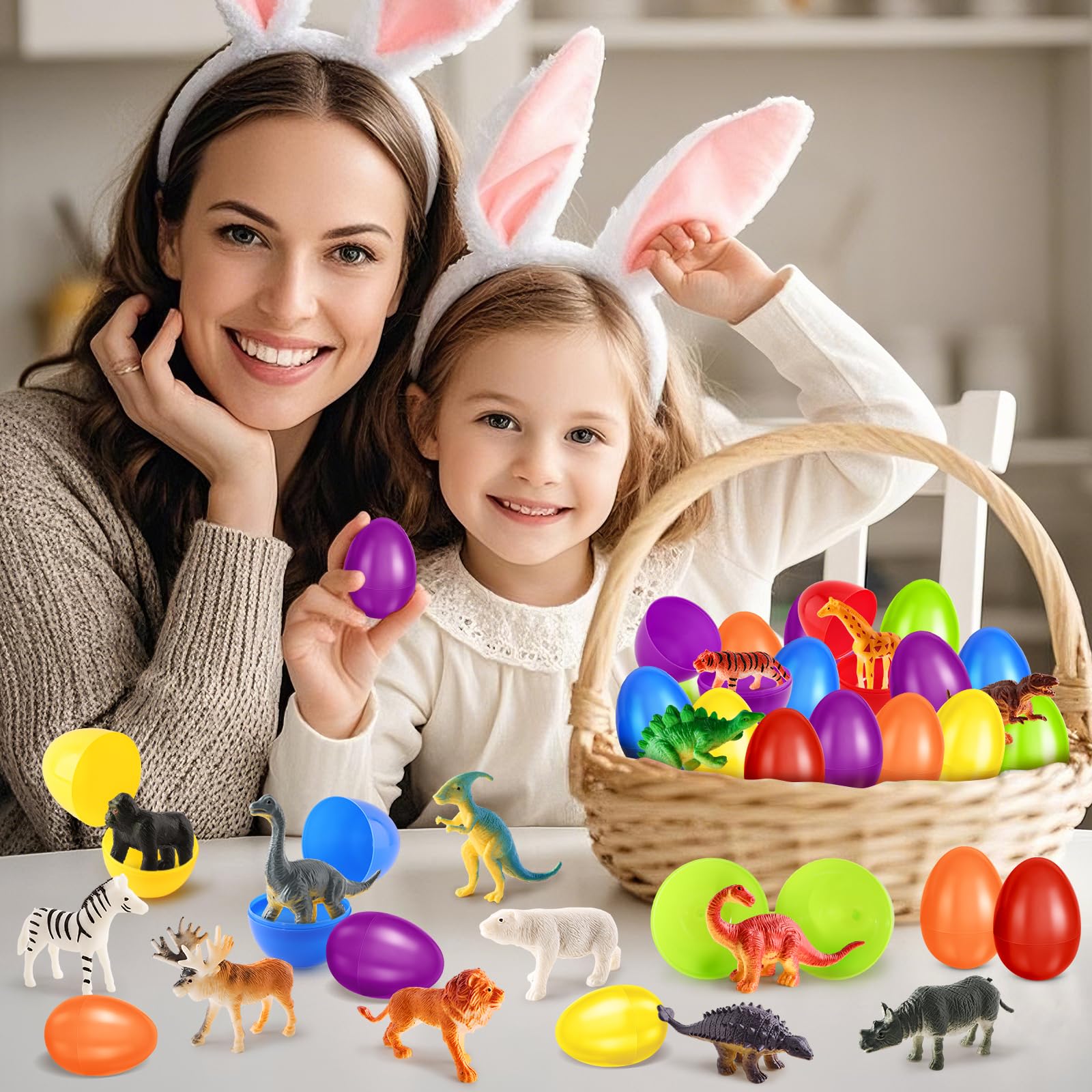 Foto 6 pulgar | Huevos De Pascua Rellenos De Shemira Con Juguetes De Dinosaurios Y Animales, Paquete De 24 - Venta Internacional.