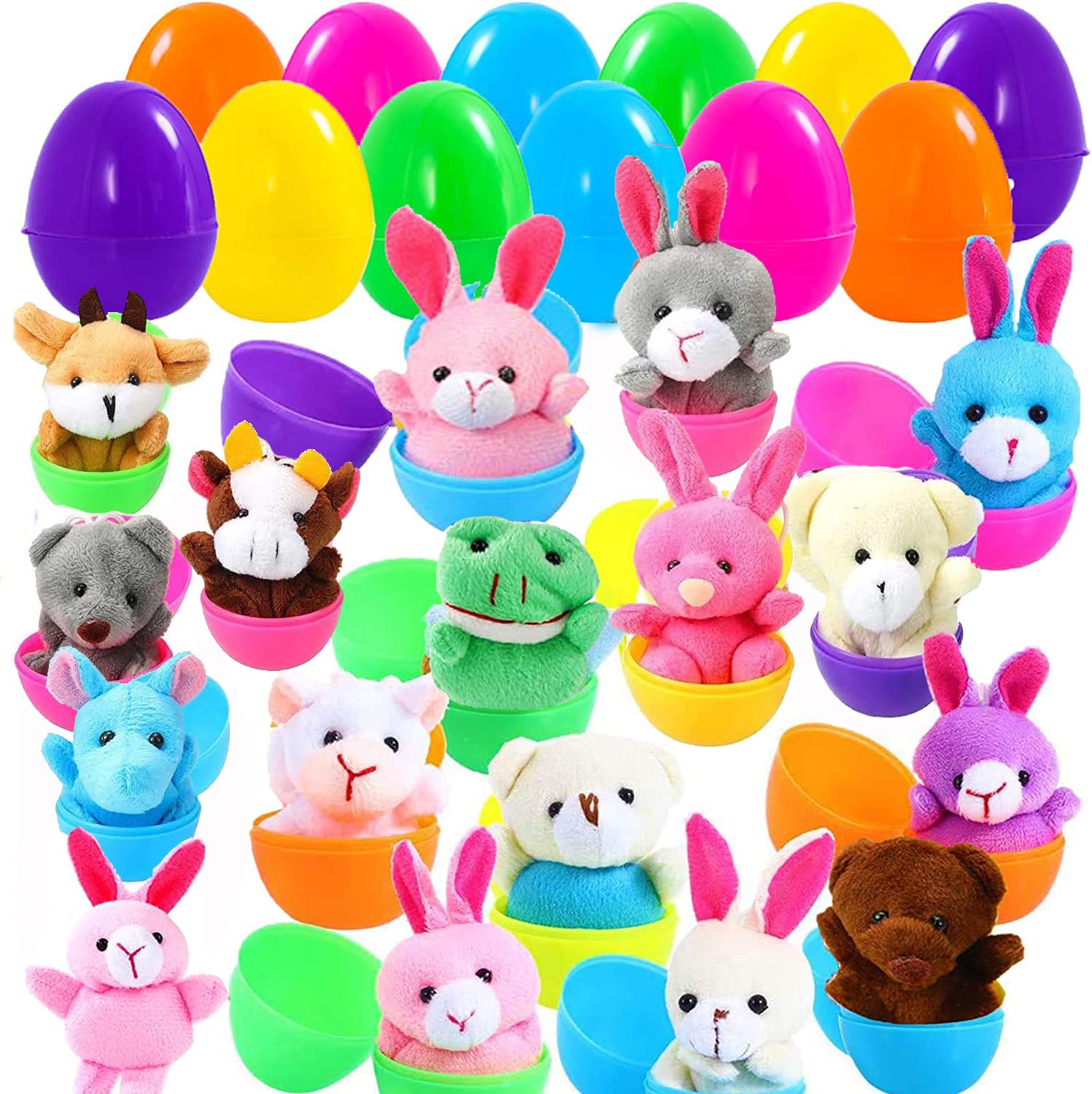 Huevos De Pascua Rellenos Con Minianimales De Peluche, 18 Piezas, Para Niños - Venta Internacional.