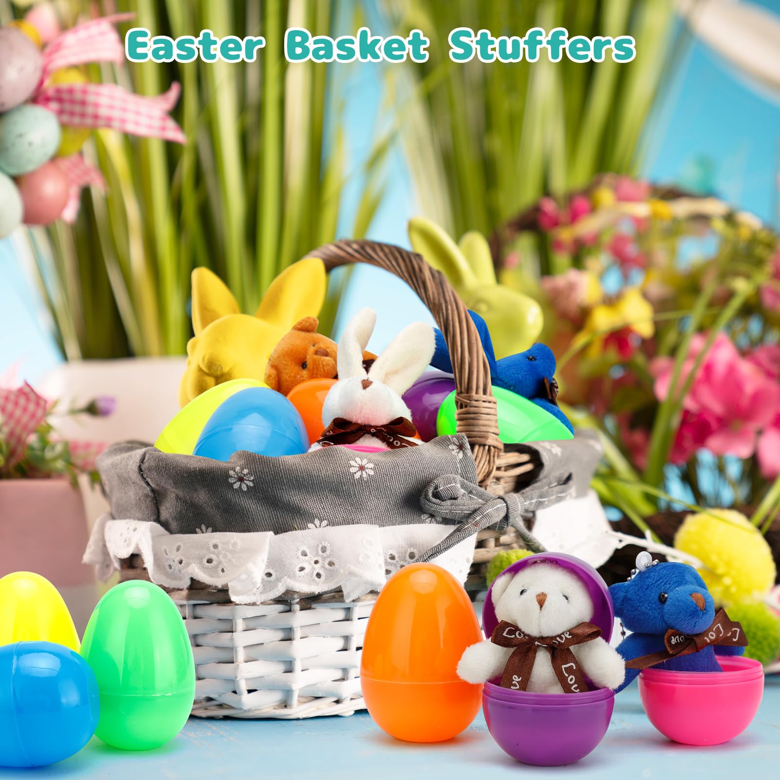 Foto 4 pulgar | Huevos De Pascua Prerellenos Auuguu Con Juguetes De Peluche Con Forma De Oso Conejo, 12 Unidades - Venta Internacional.