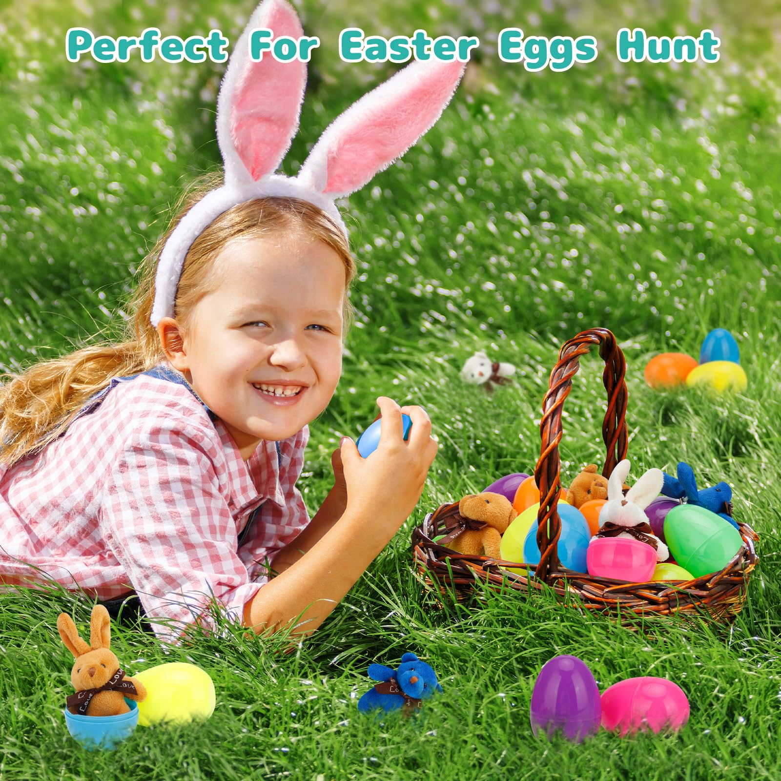 Foto 5 pulgar | Huevos De Pascua Prerellenos Auuguu Con Juguetes De Peluche Con Forma De Oso Conejo, 12 Unidades - Venta Internacional.