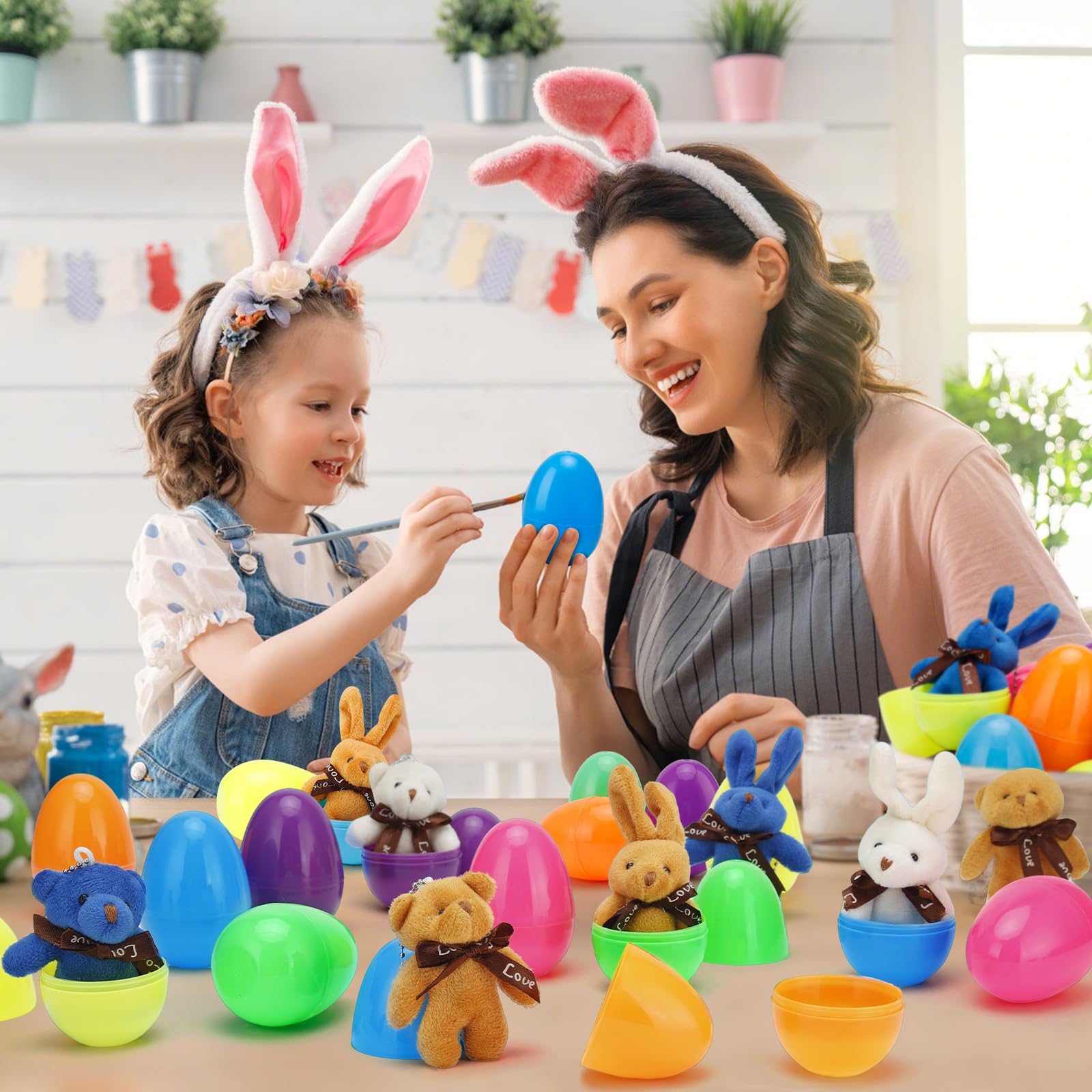 Foto 6 pulgar | Huevos De Pascua Prerellenos Auuguu Con Juguetes De Peluche Con Forma De Oso Conejo, 12 Unidades - Venta Internacional.